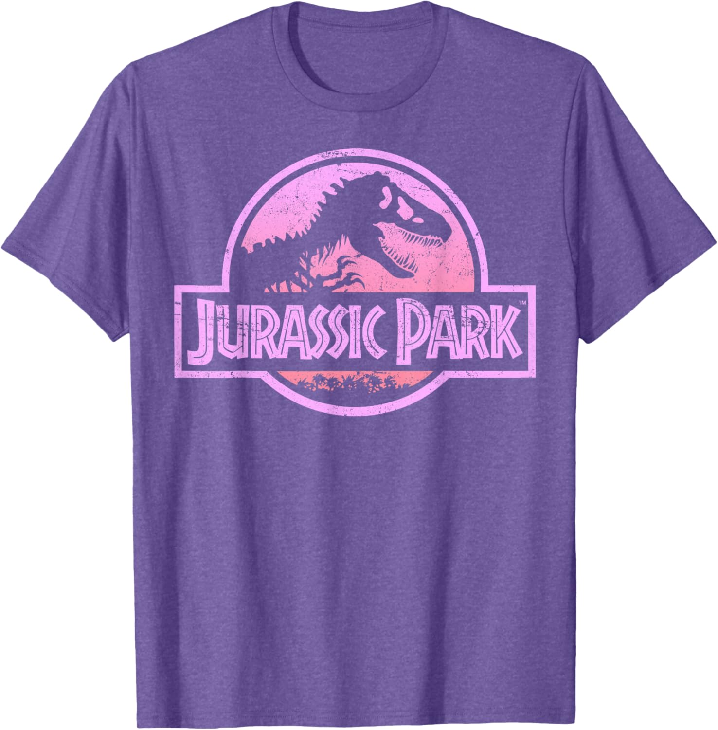 Jurassic Park Neon Pink Logo Graphic T-Shirt for Retro Style Fans - 9