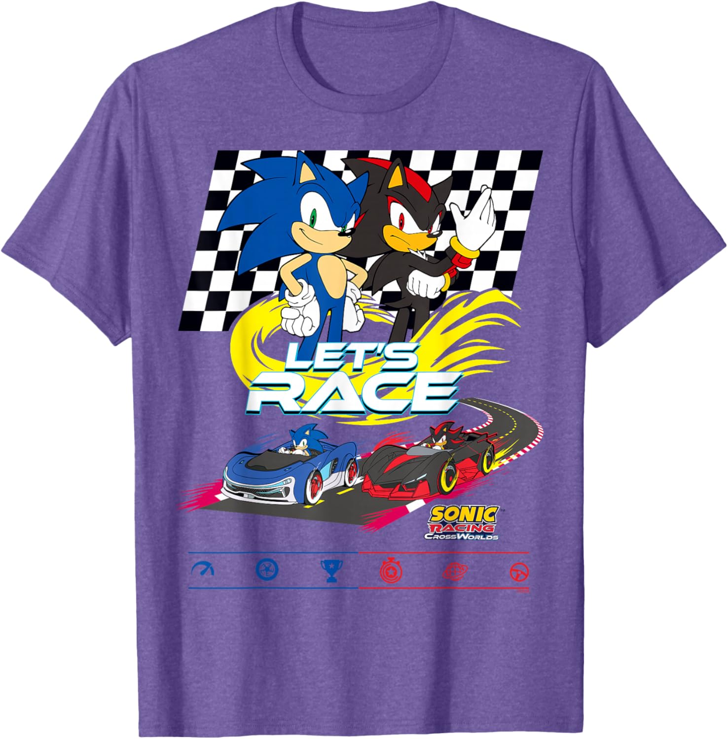 Sonic Racing CrossWorlds T-Shirt Sonic vs Shadow Race Day Apparel - 13