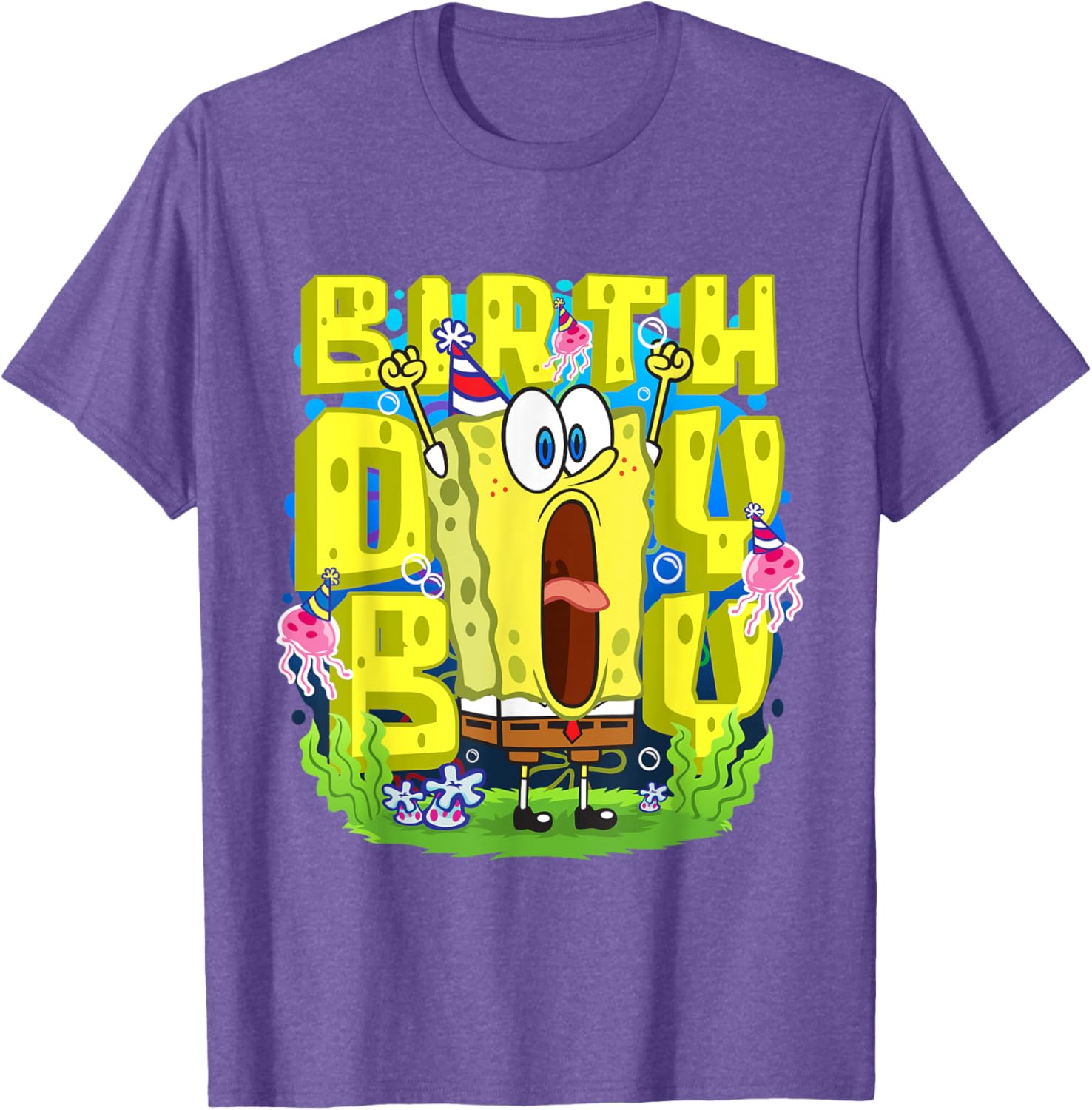 Mademark SpongeBob SquarePants Birthday Boy Funny T-Shirt for Kids - 4