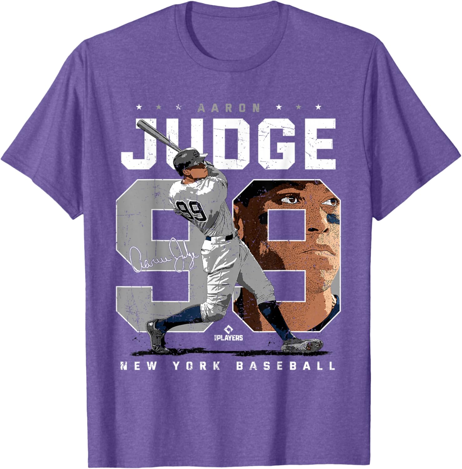 Aaron Judge Number Portrait T-Shirt New York Yankees MLB Apparel - 5