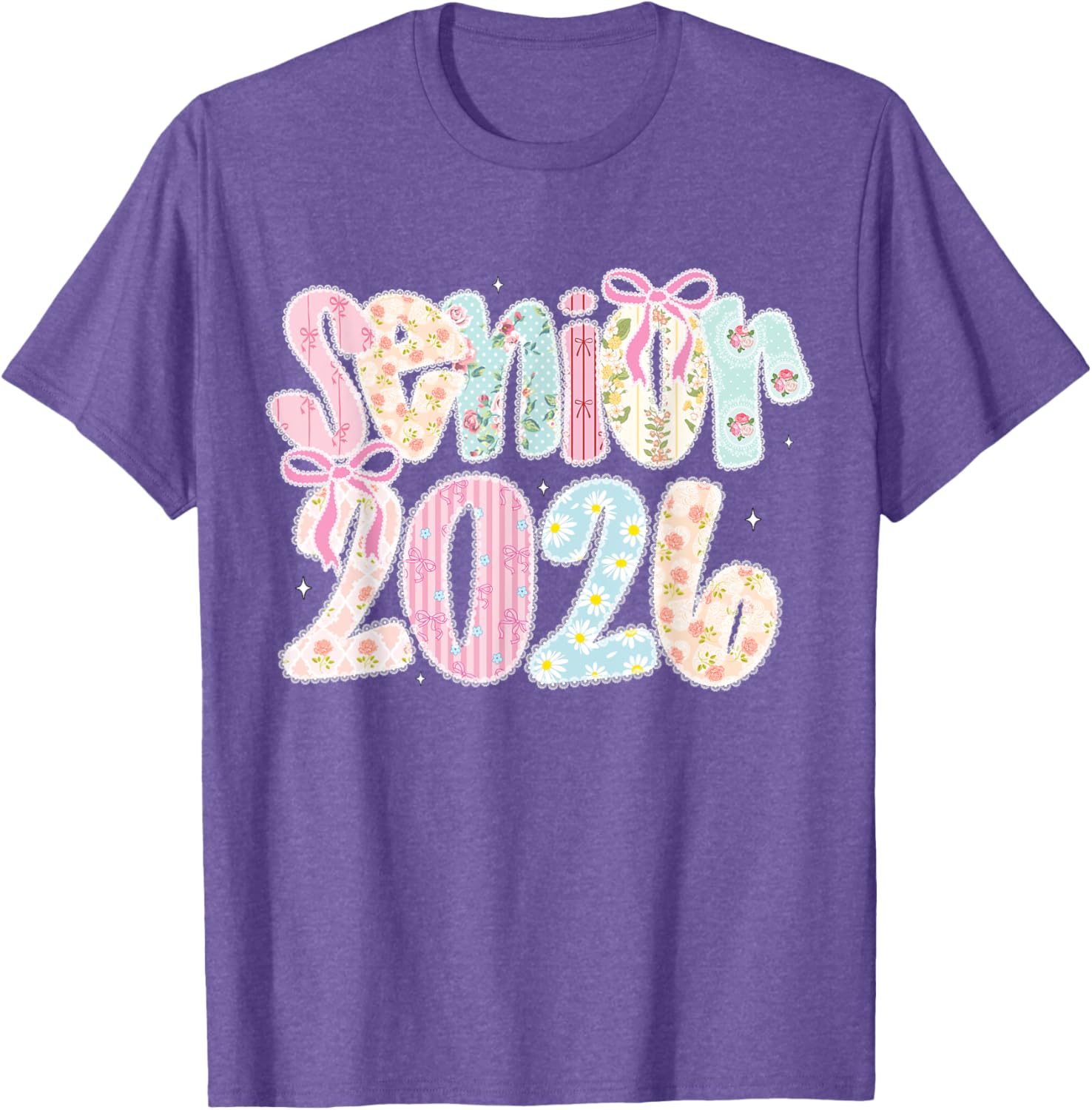 Coquette Lace Floral Pastel Graduation T-Shirt for Senior 2026 - 5