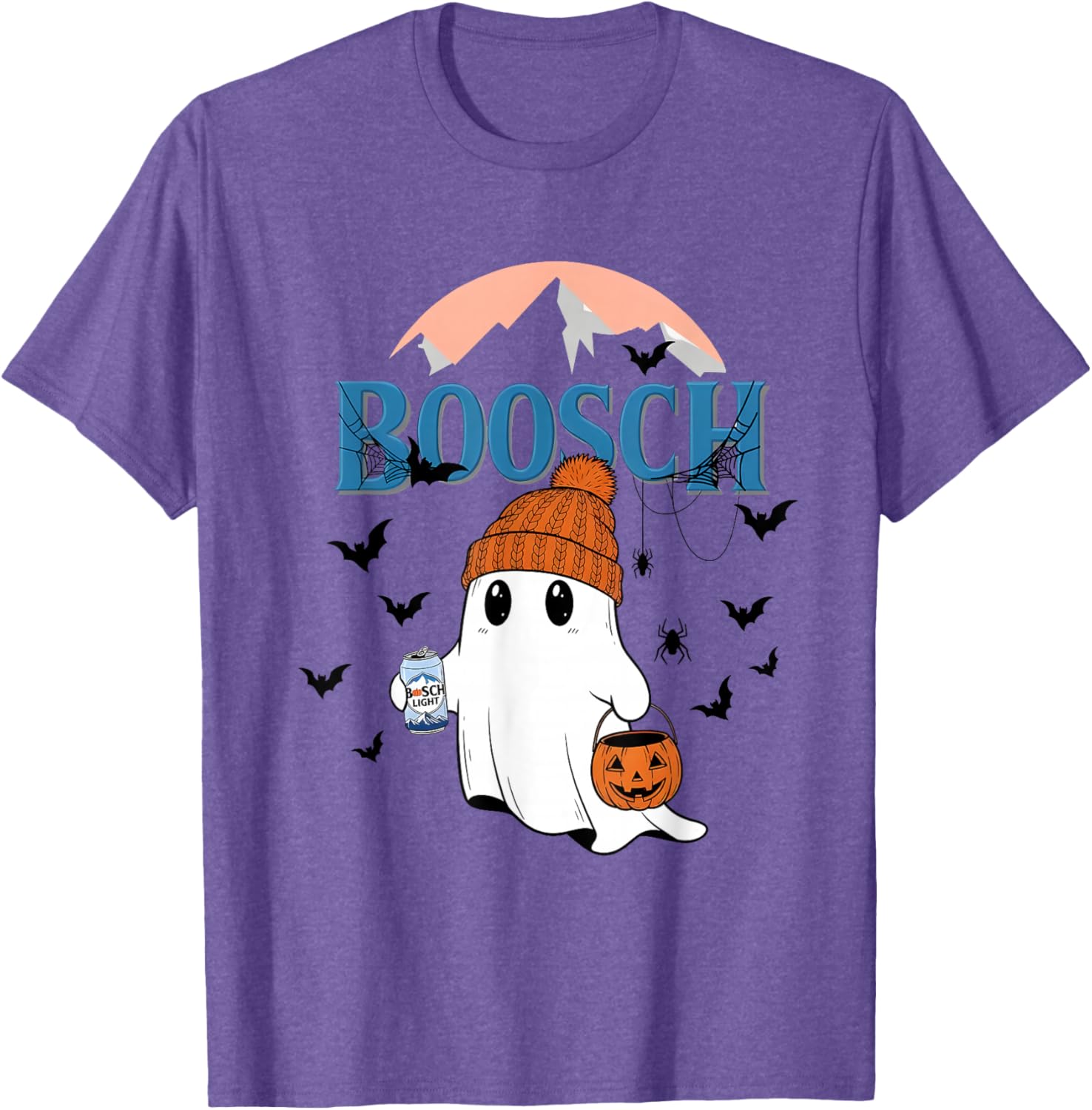 Cute Ghost Beer Pumpkins Halloween T-Shirt for Fun Holiday Spirit - 7