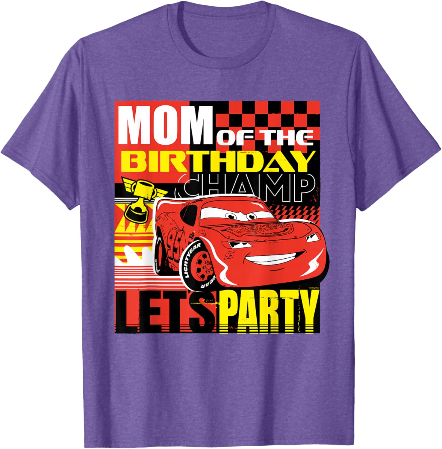 Disney Pixar Cars Mom of the Birthday Champ T-Shirt for Celebrating in Style - 9