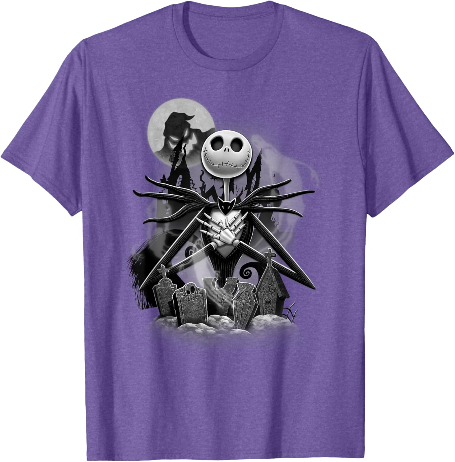 Disney Nightmare Before Christmas Jack Night Scene T-Shirt for Fans - 7