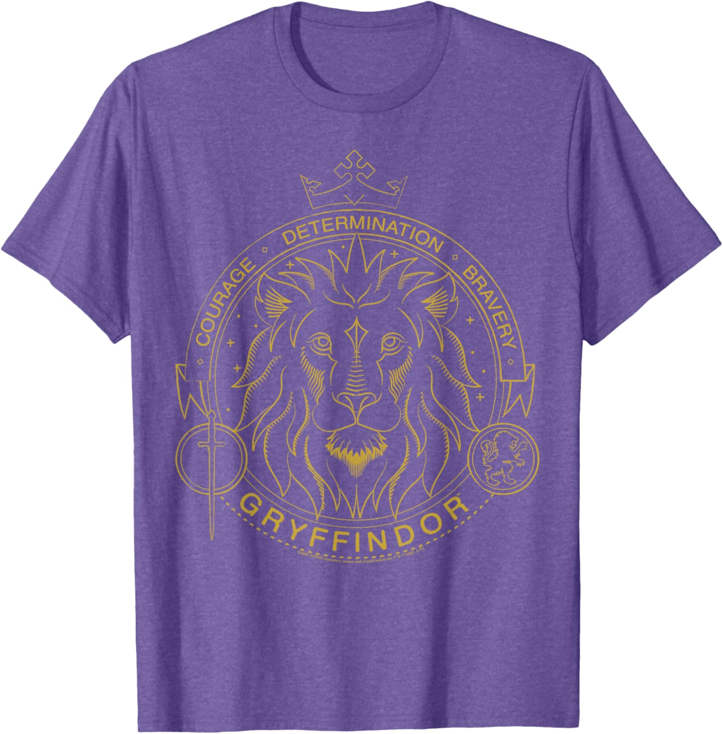 Harry Potter Gryffindor Lion Symbol Line Art T-Shirt for Fans - 2