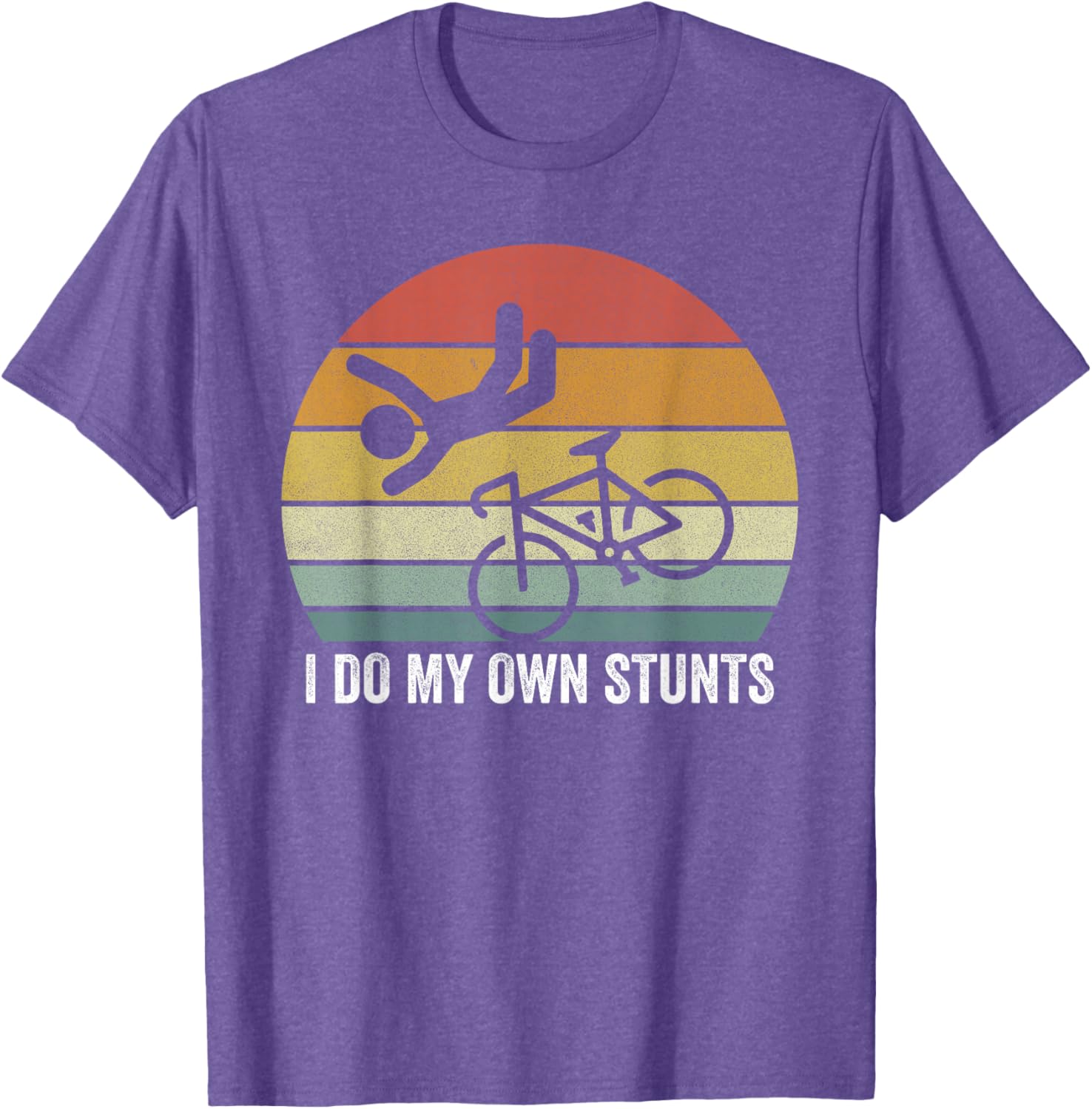 Vintage Retro I Do My Own Stunts Shirt for Bike Lovers - Fun T-Shirt - 16