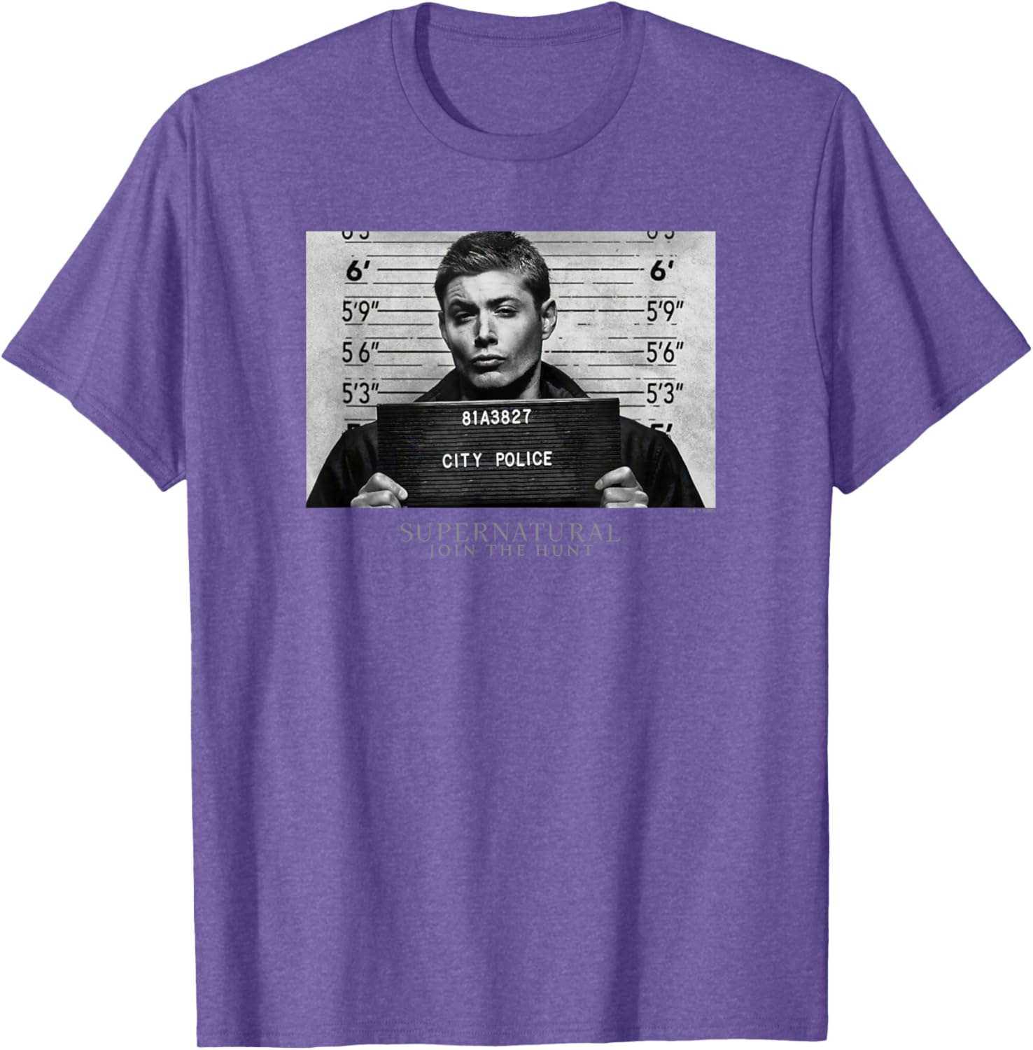 Supernatural Dean Winchester Mugshot Portrait T-Shirt for Fans - 7