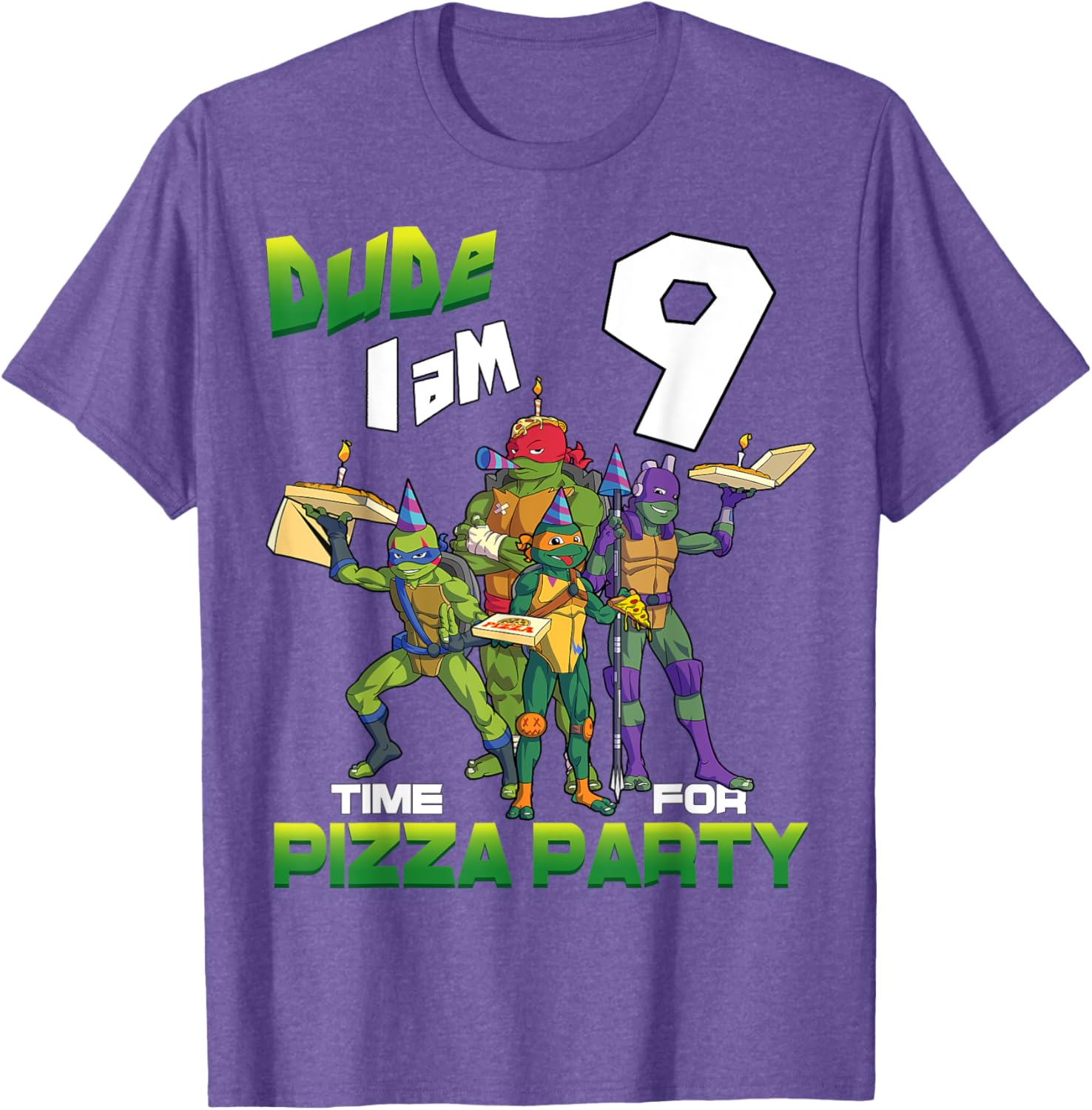 Mademark Teenage Mutant Ninja Turtles Pizza Party T-Shirt for 9-Year-Olds - 3