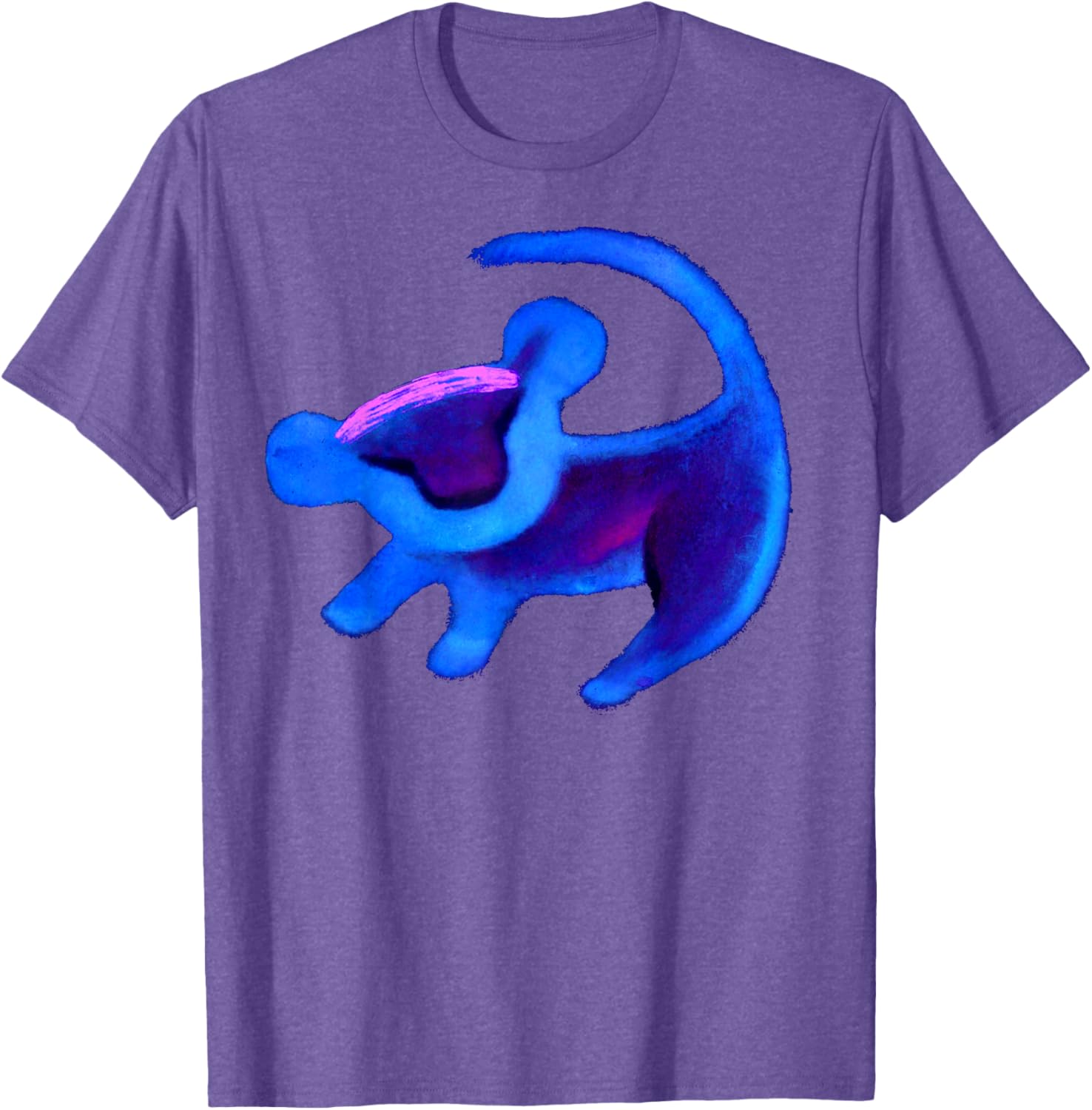 Discover the Disney Lion King Simba Cave Painting Blue T-Shirt for Fans - 4