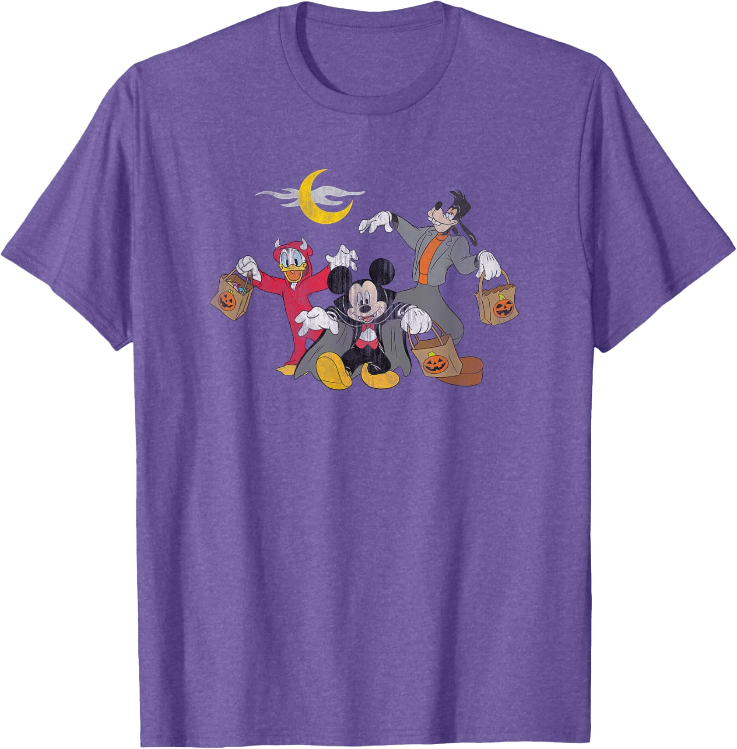 Disney Mickey Goofy Donald Halloween Squad T-Shirt for Fun Celebrations - 1