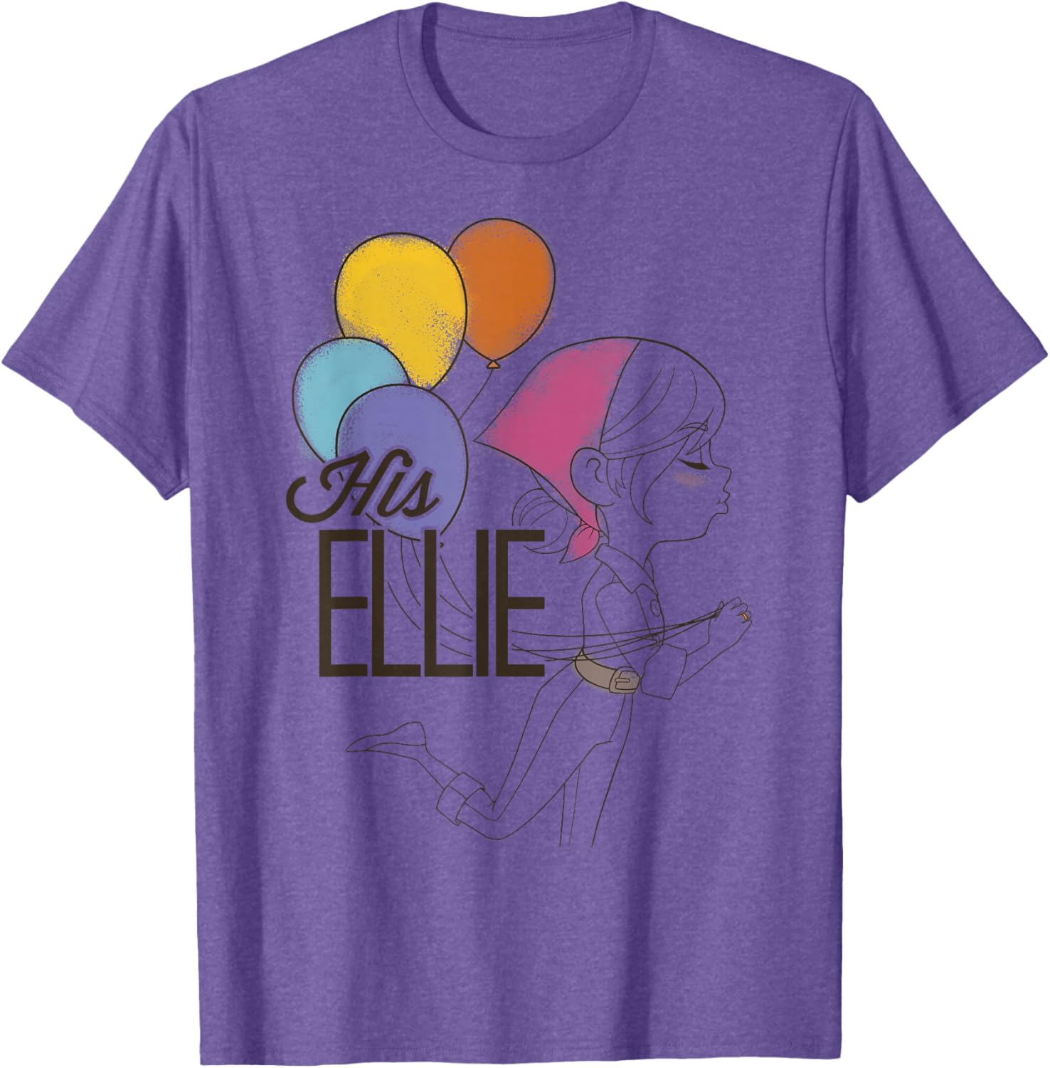 Disney Pixar Up Ellie Balloons Graphic T-Shirt for Fun Casual Wear - 3