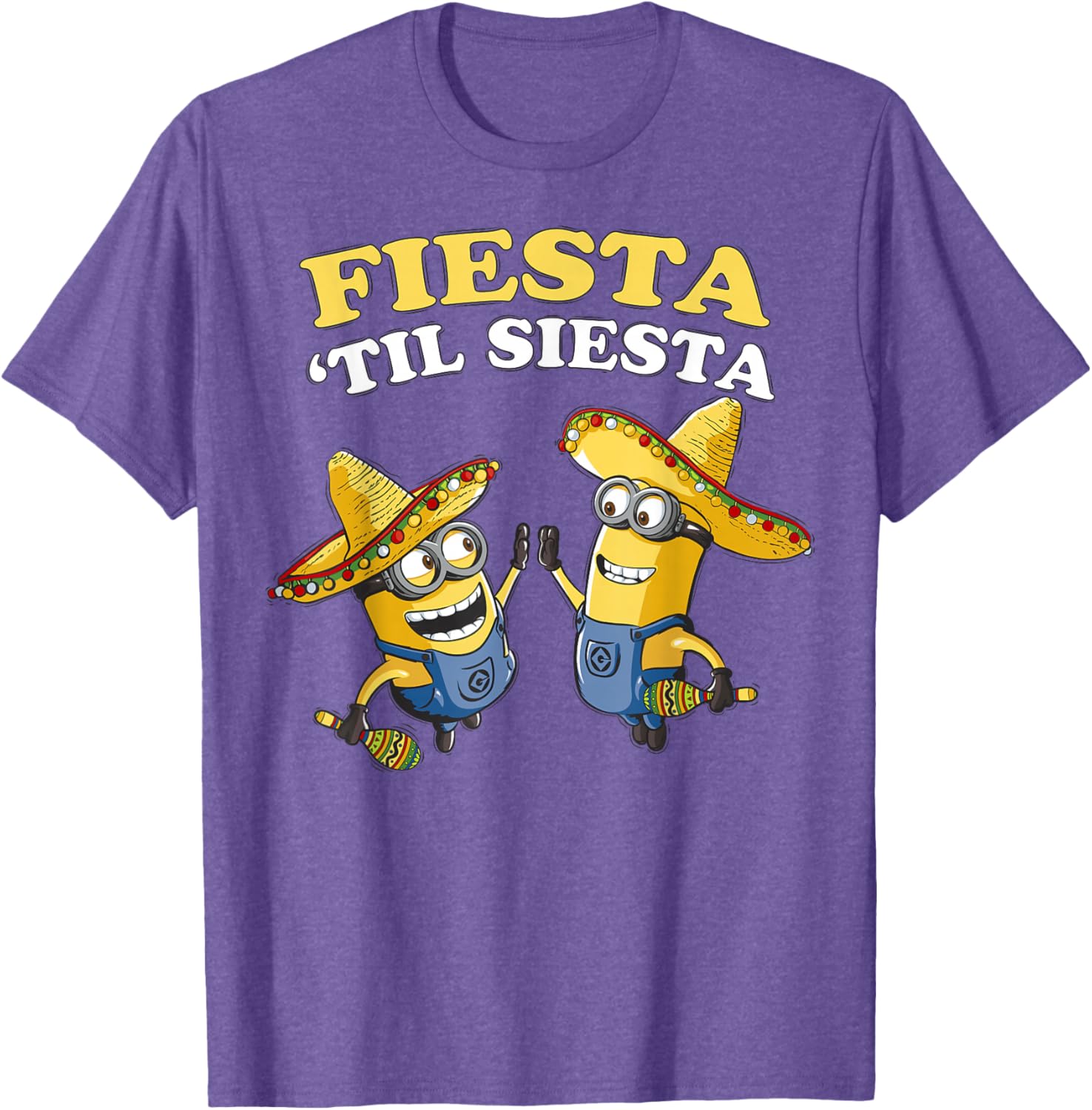 Despicable Me Minions Fiesta Til Siesta Fun Graphic T-Shirt for Fans - 2