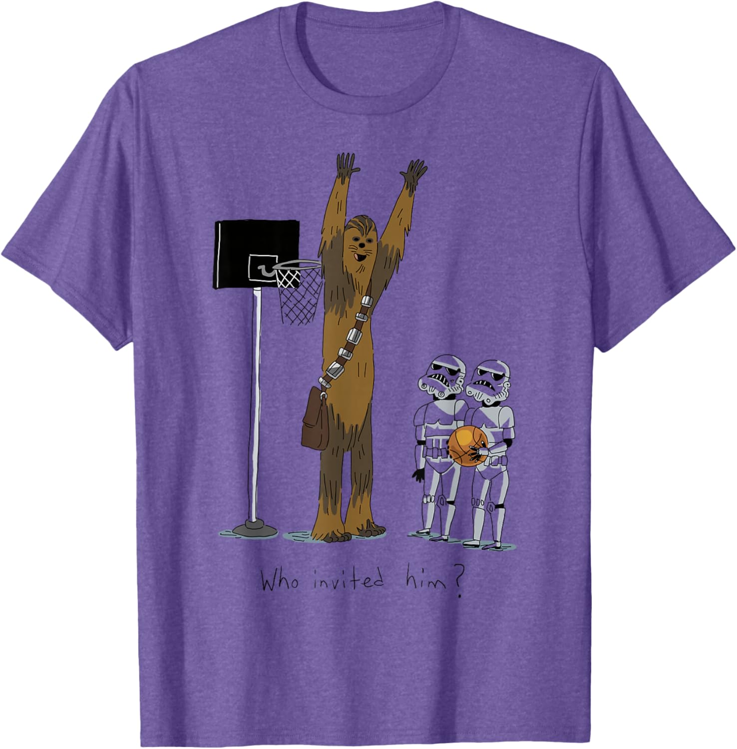 Chewbacca Basketball T-Shirt Fun Star Wars Apparel for Fans - 1