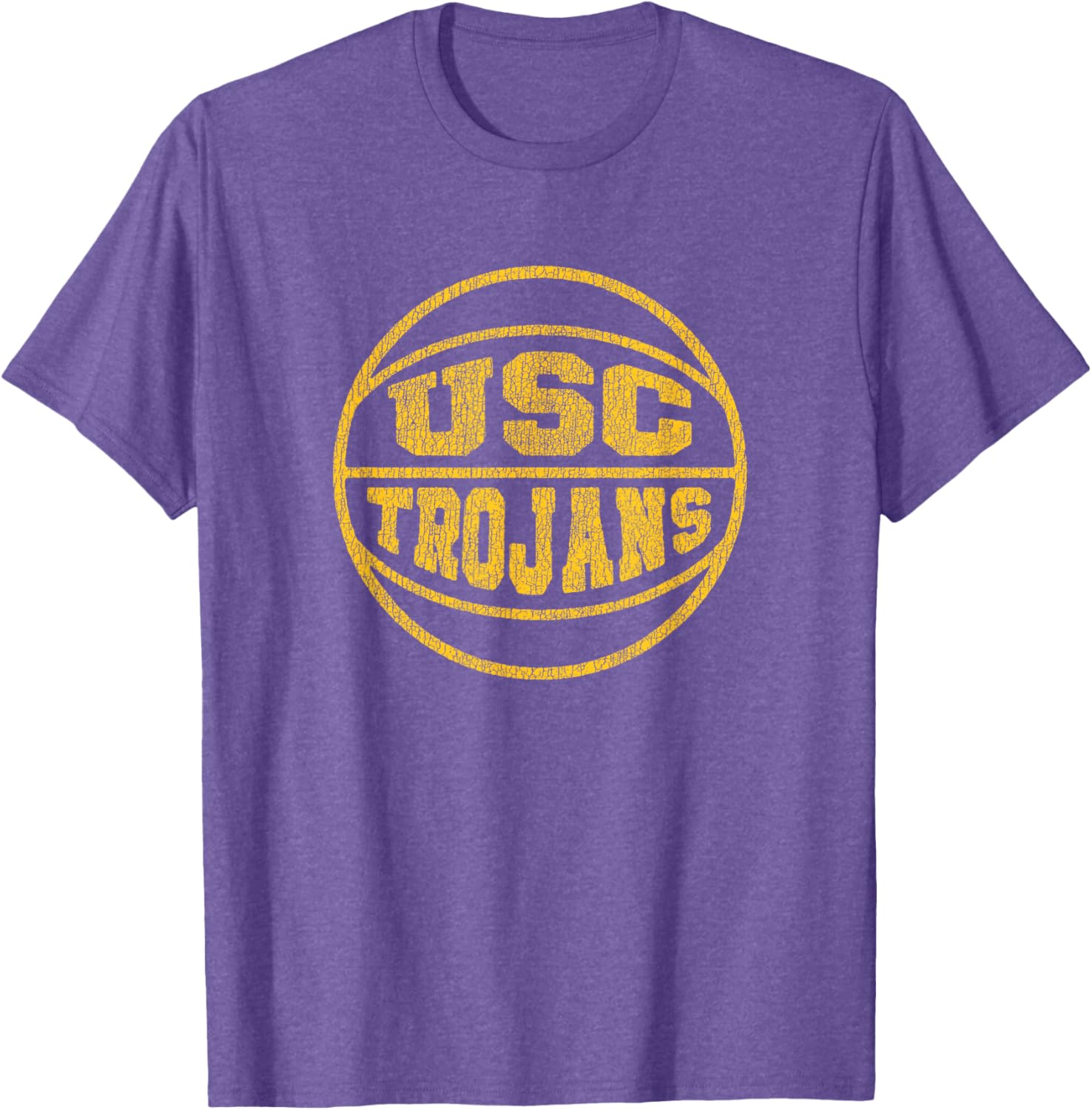 USC Trojans Vintage 70s Style Distressed Basketball T-Shirt for Fans - 6