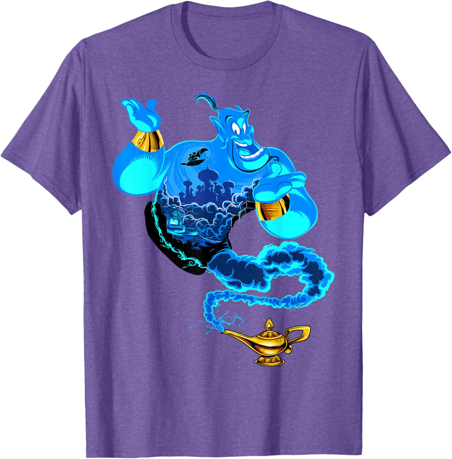 Disney Aladdin Genie Portrait T-Shirt Fun Agrabah Style for Fans - 9