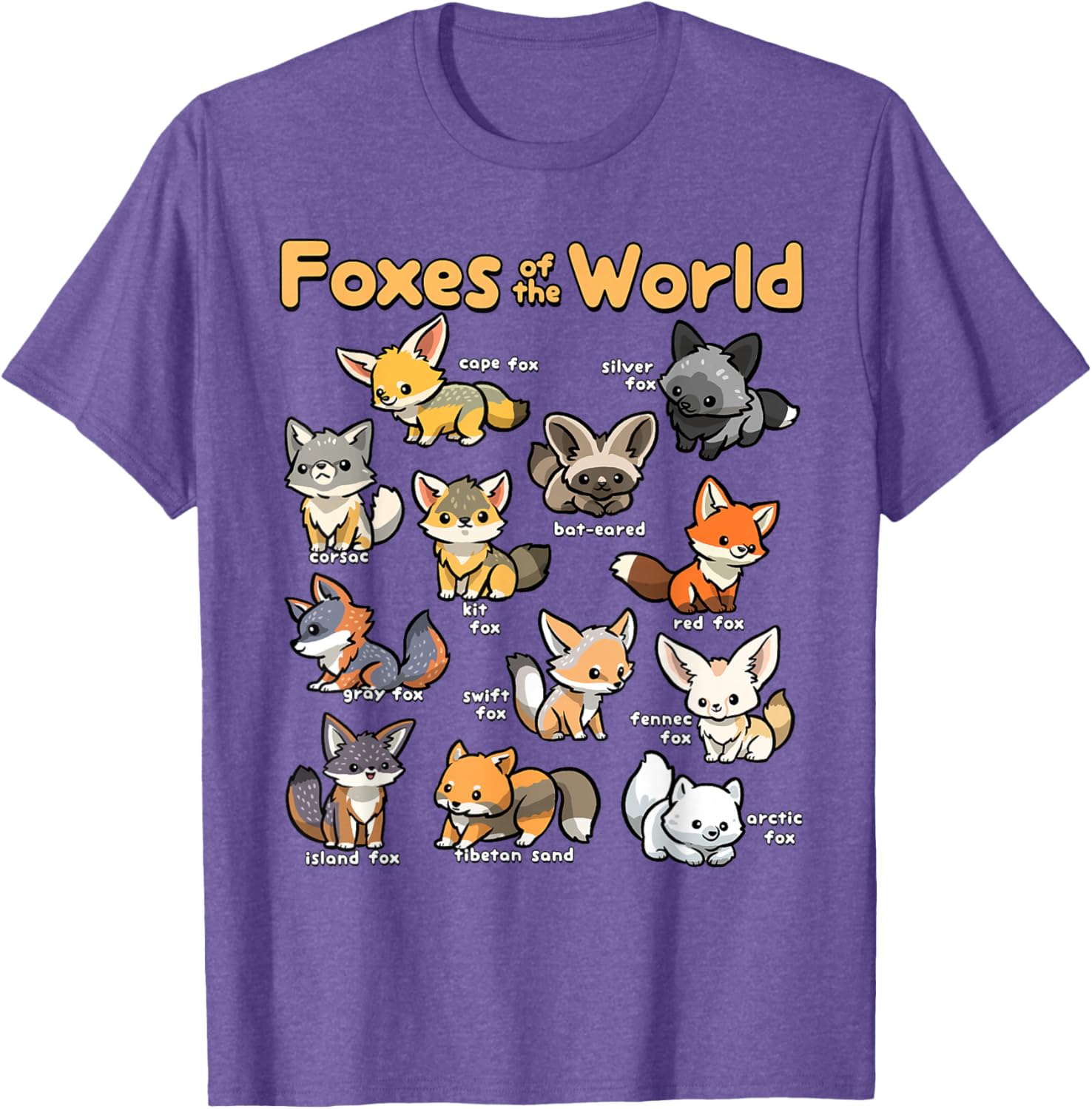 Kawaii Fox Lover T-Shirt for Animal Lovers - Fun Educational Design - 11