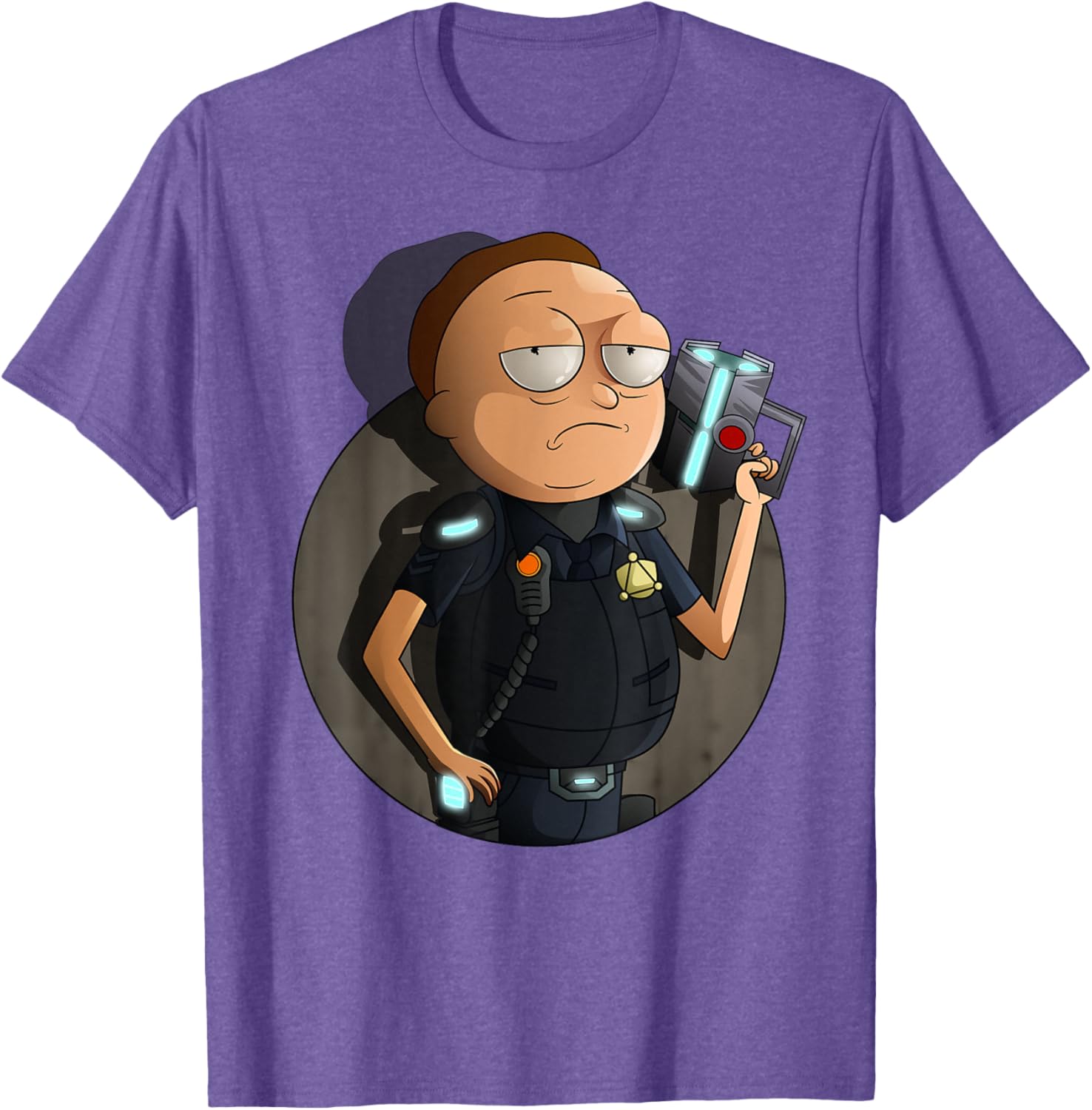 Mademark x Rick and Morty Cop Morty T-Shirt Stylish Graphic Tee - 8