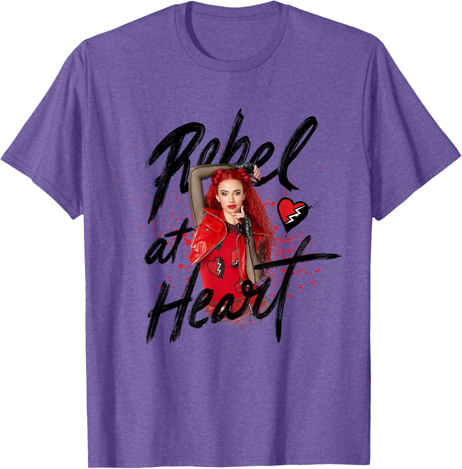 Disney Descendants 4 Red Rebel Heart T-Shirt for Kids and Fans - 6
