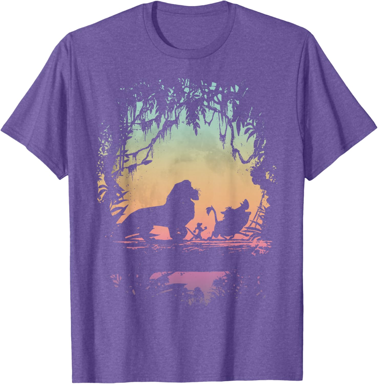 Disney Lion King Gradient Jungle Trio Graphic T-Shirt for Fans - 7