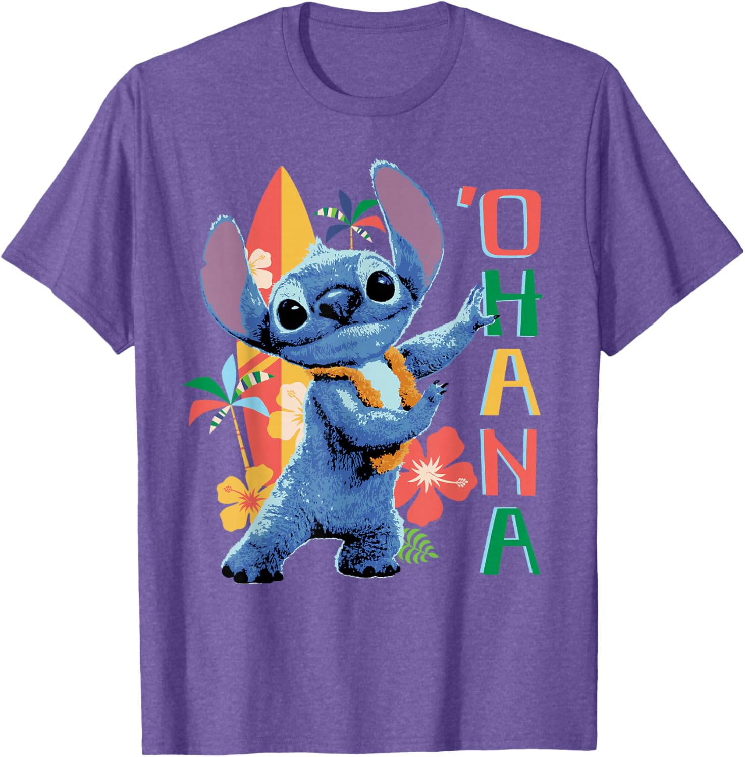 Disney Lilo & Stitch Ohana Hula Beach T-Shirt for Fun Summer Days - 15