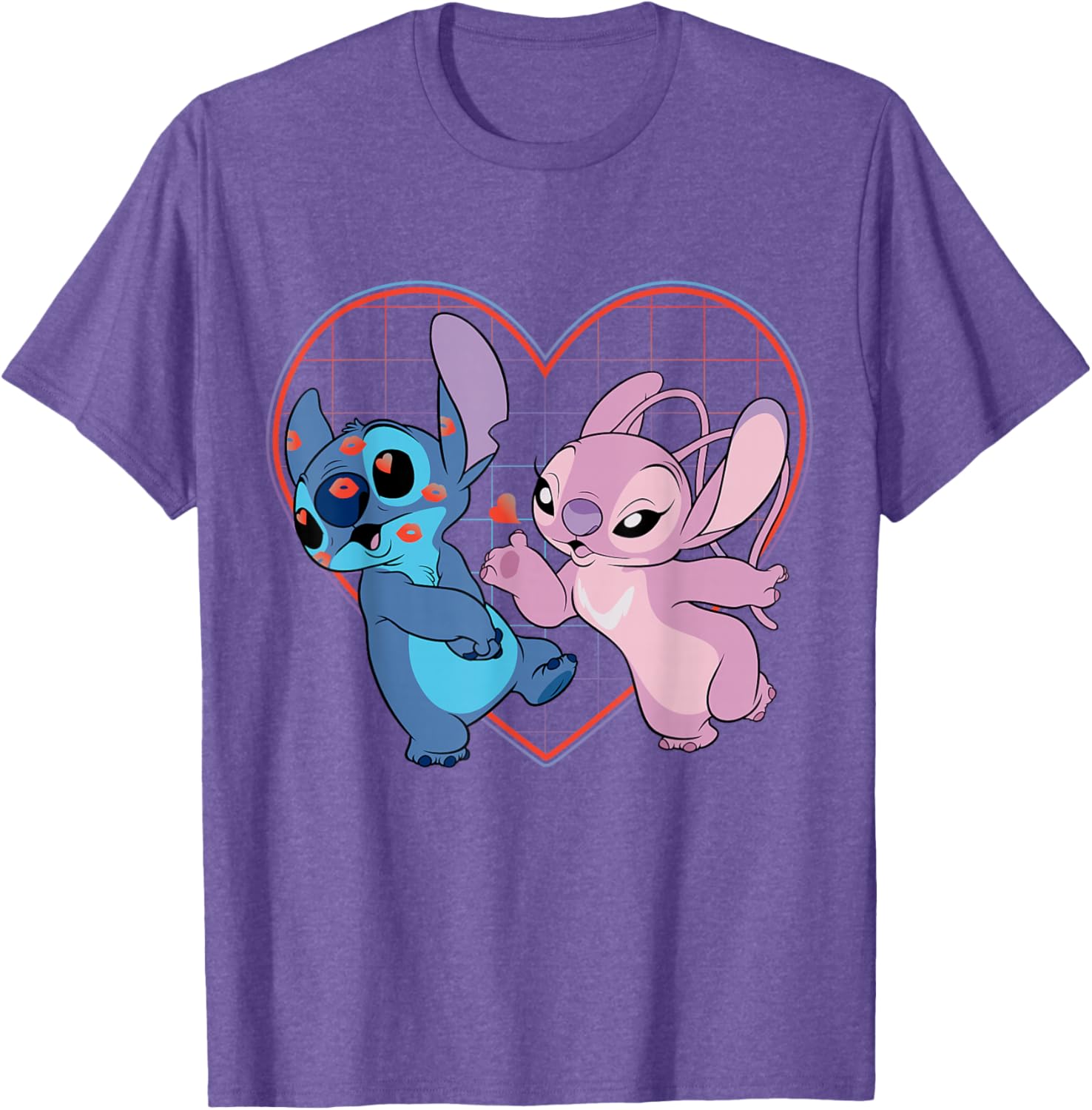 Disney Lilo and Stitch Angel Heart Kisses T-Shirt for Fun Fashion Lovers - 16