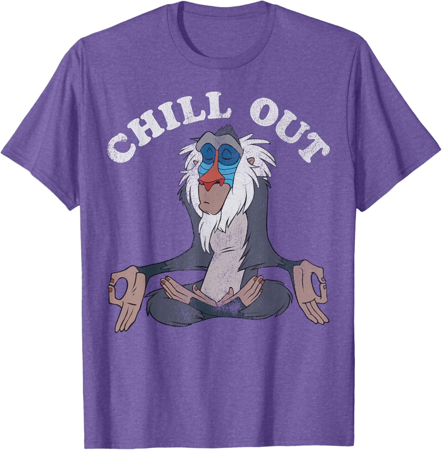 Disney Lion King Rafiki Chill Out Meditation T-Shirt for Relaxation - 4