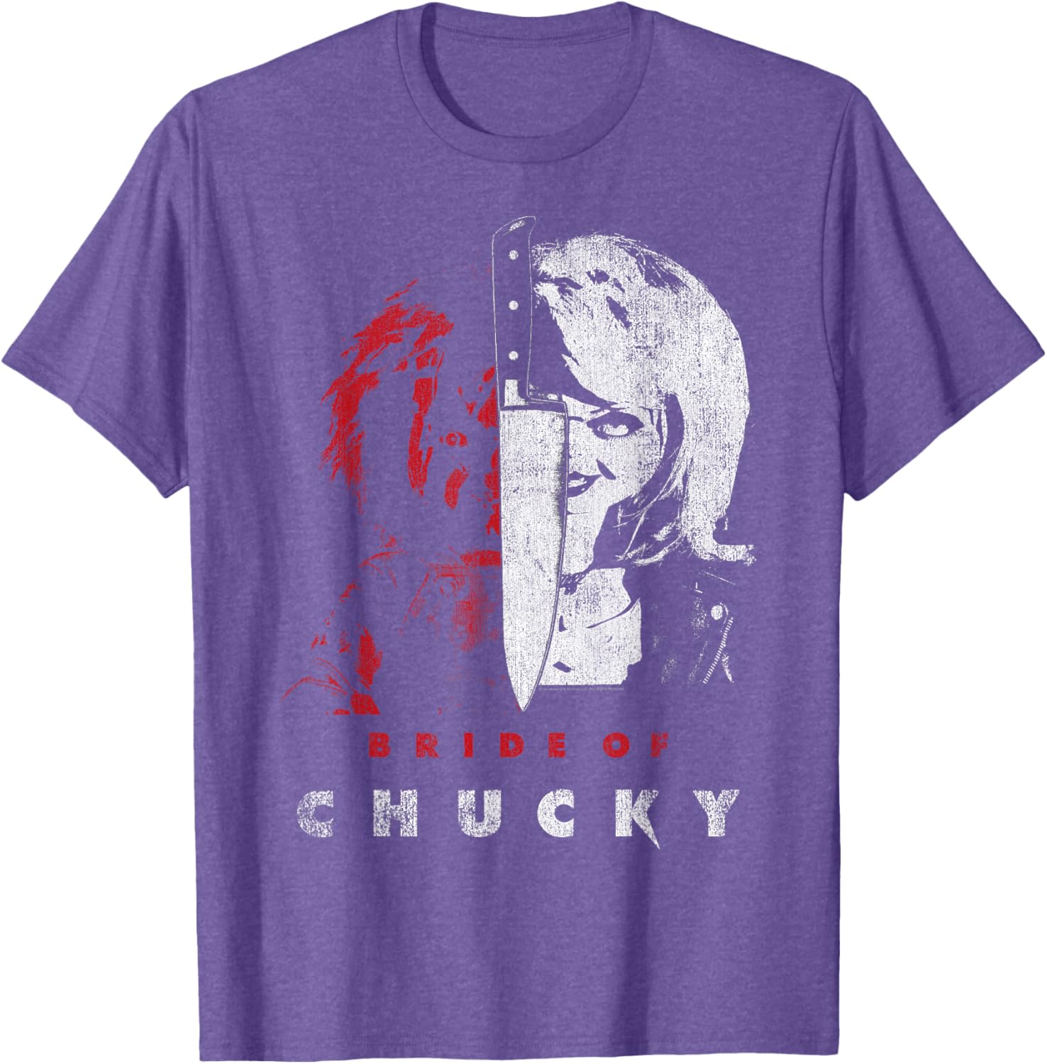 Child's Play Bride of Chucky Split Portrait T-Shirt for Horror Fans - 5