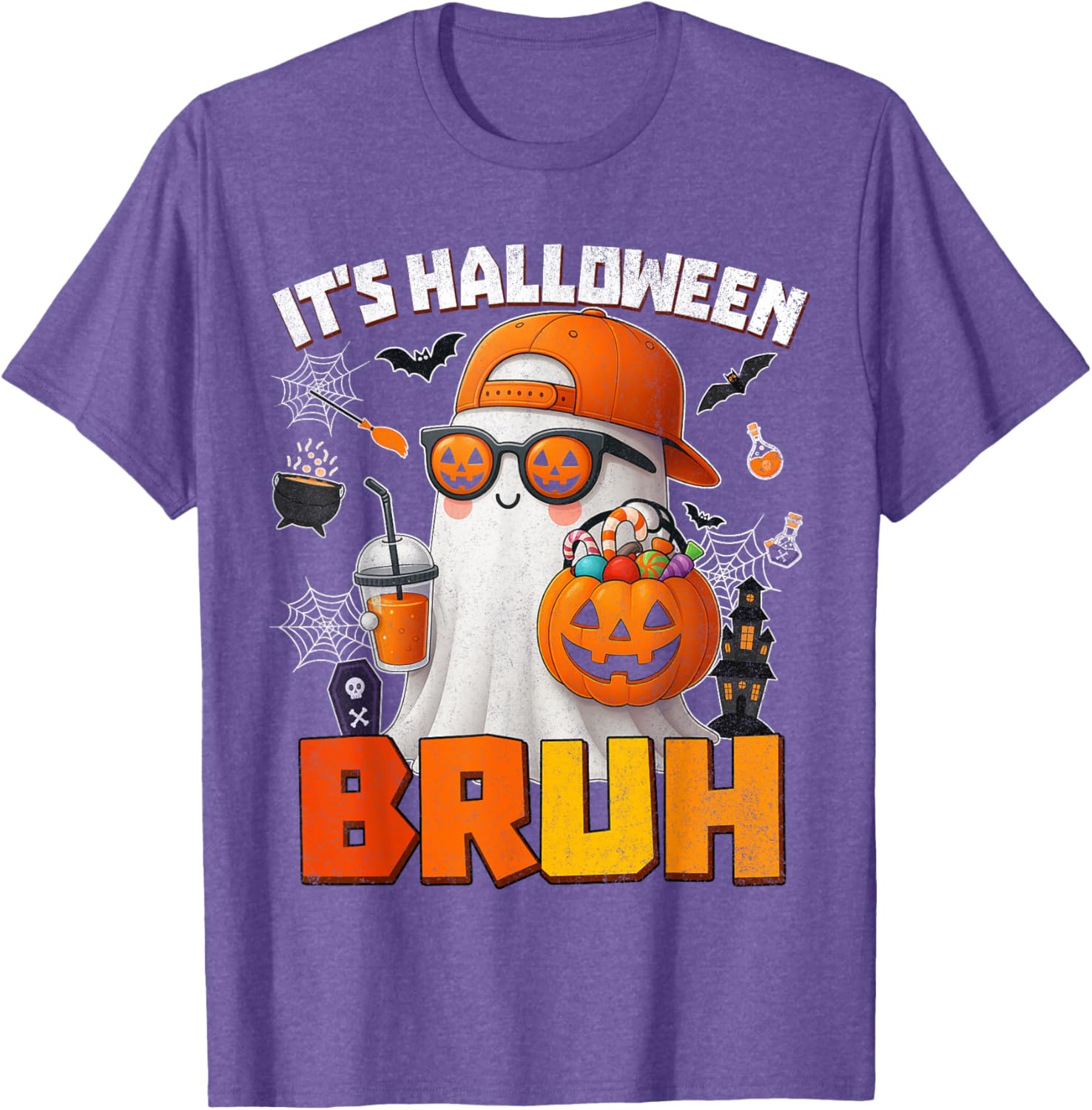 Funny Halloween Boo Ghost Pumpkin Costume T-Shirt for Kids and Men - 11