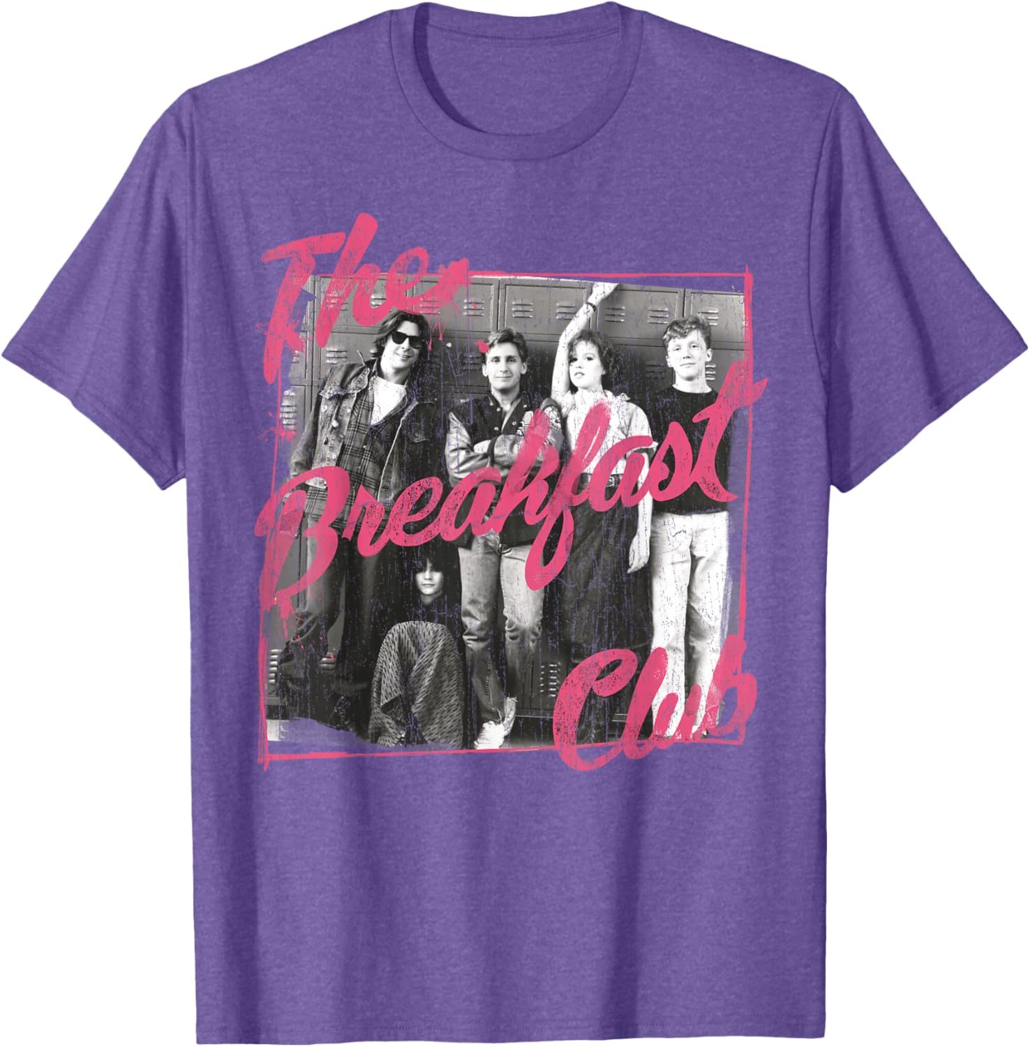 Breakfast Club Pink Text Group Photo T-Shirt for Stylish Fans - 9