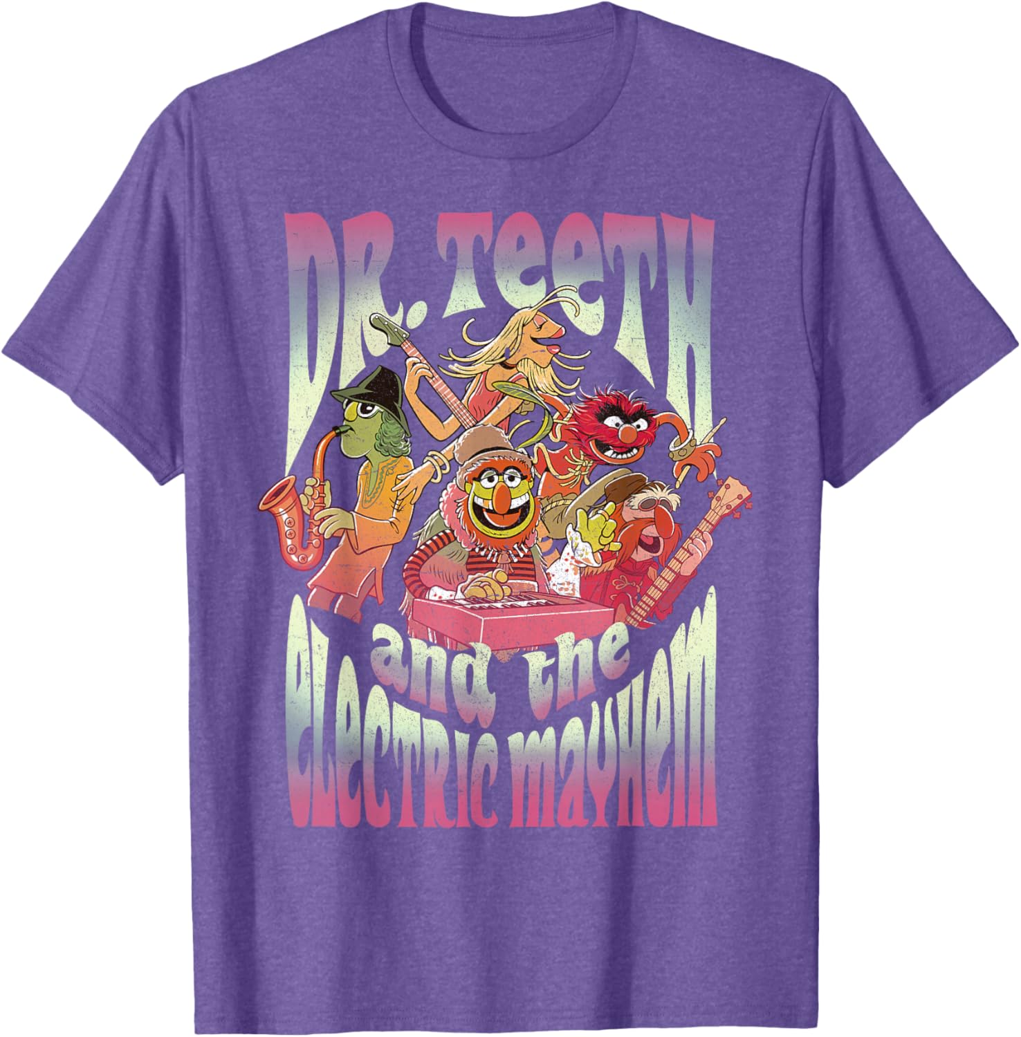 Disney Muppets Dr. Teeth Electric Mayhem T-Shirt Fun Graphic Tee - 6