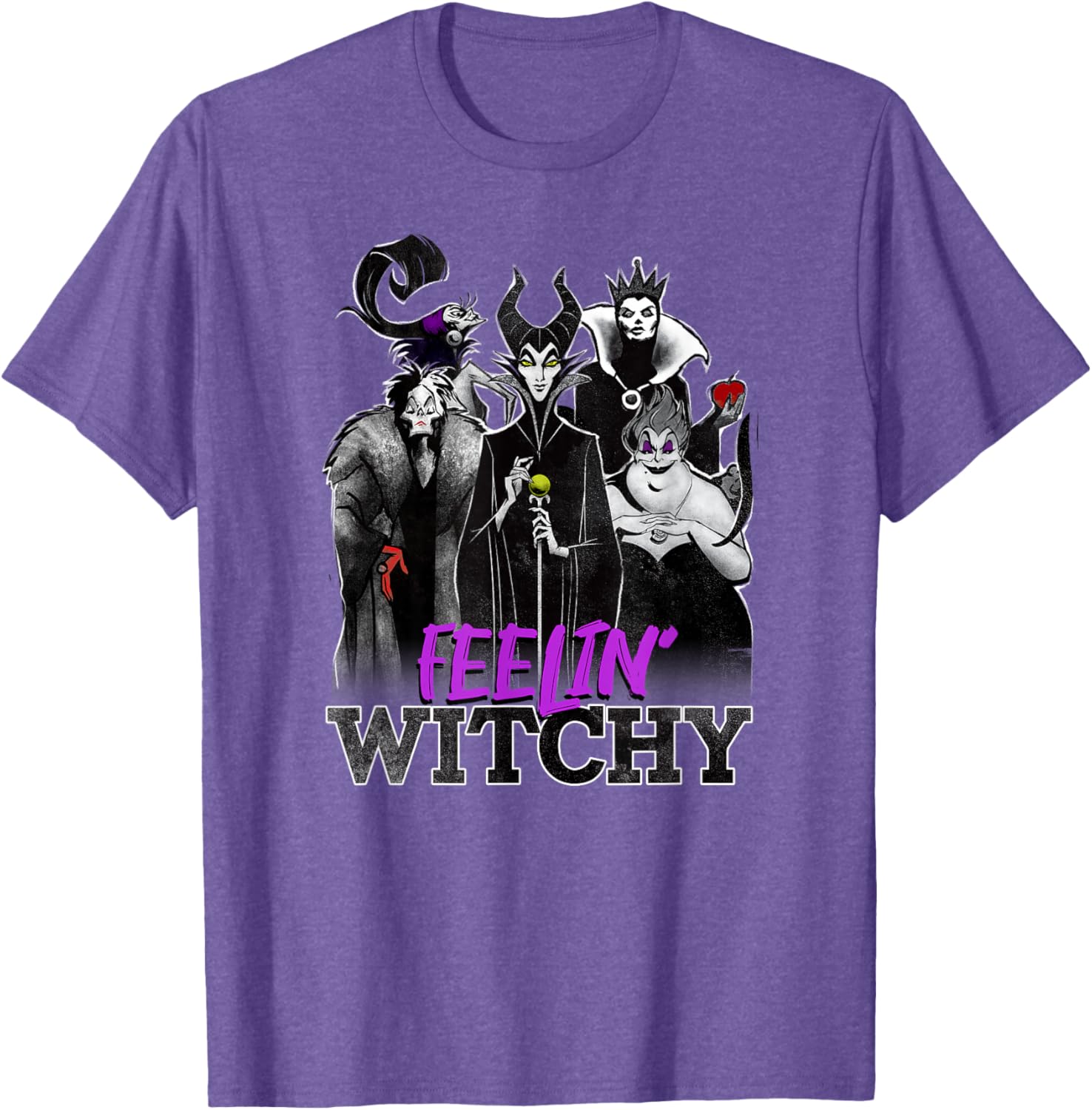 Disney Villains Halloween Witchy Group Shot T-Shirt for Spooky Style - 2