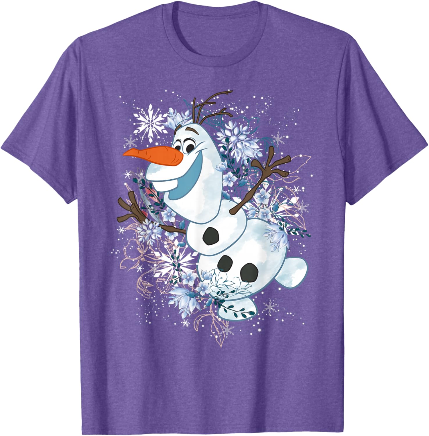 Disney Frozen Olaf Dancing Snowflakes Graphic T-Shirt for Kids and Adults - 2
