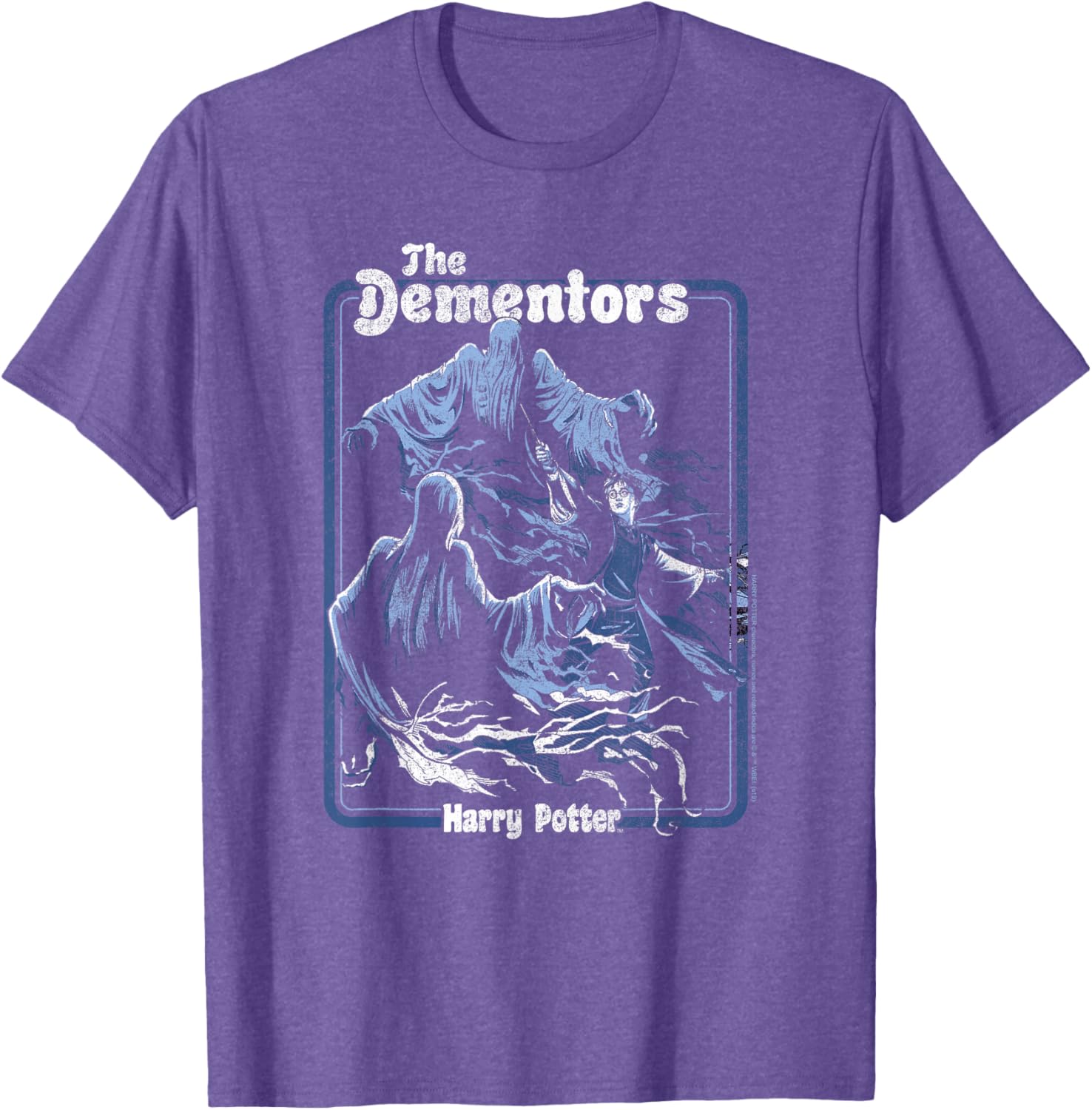 Harry Potter Dementors Kiss Vintage T-Shirt Black Classic Fit Crew Neck - 2