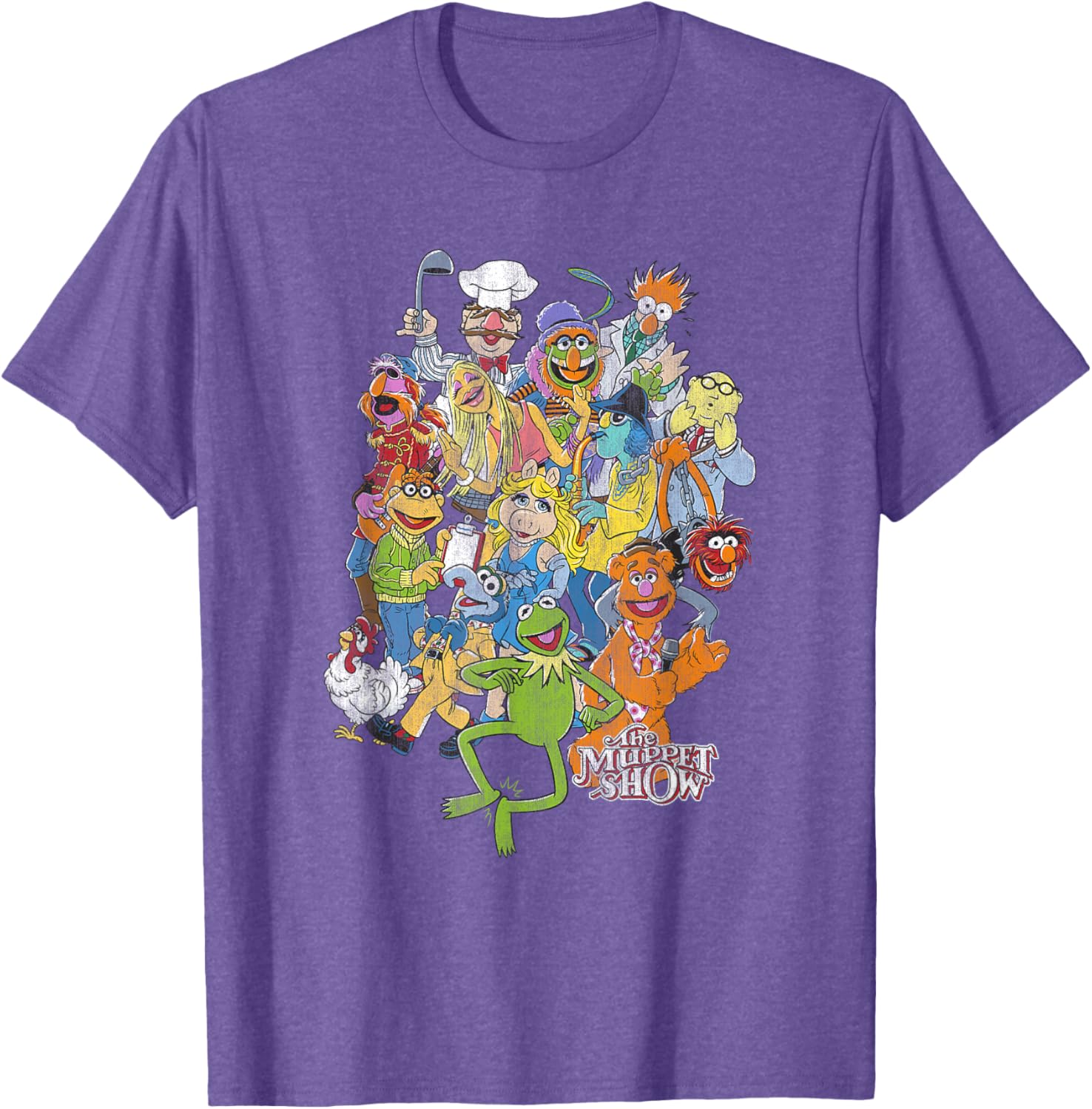 Disney Muppets Distressed Group Shot T-Shirt for Fun Lovers - 2