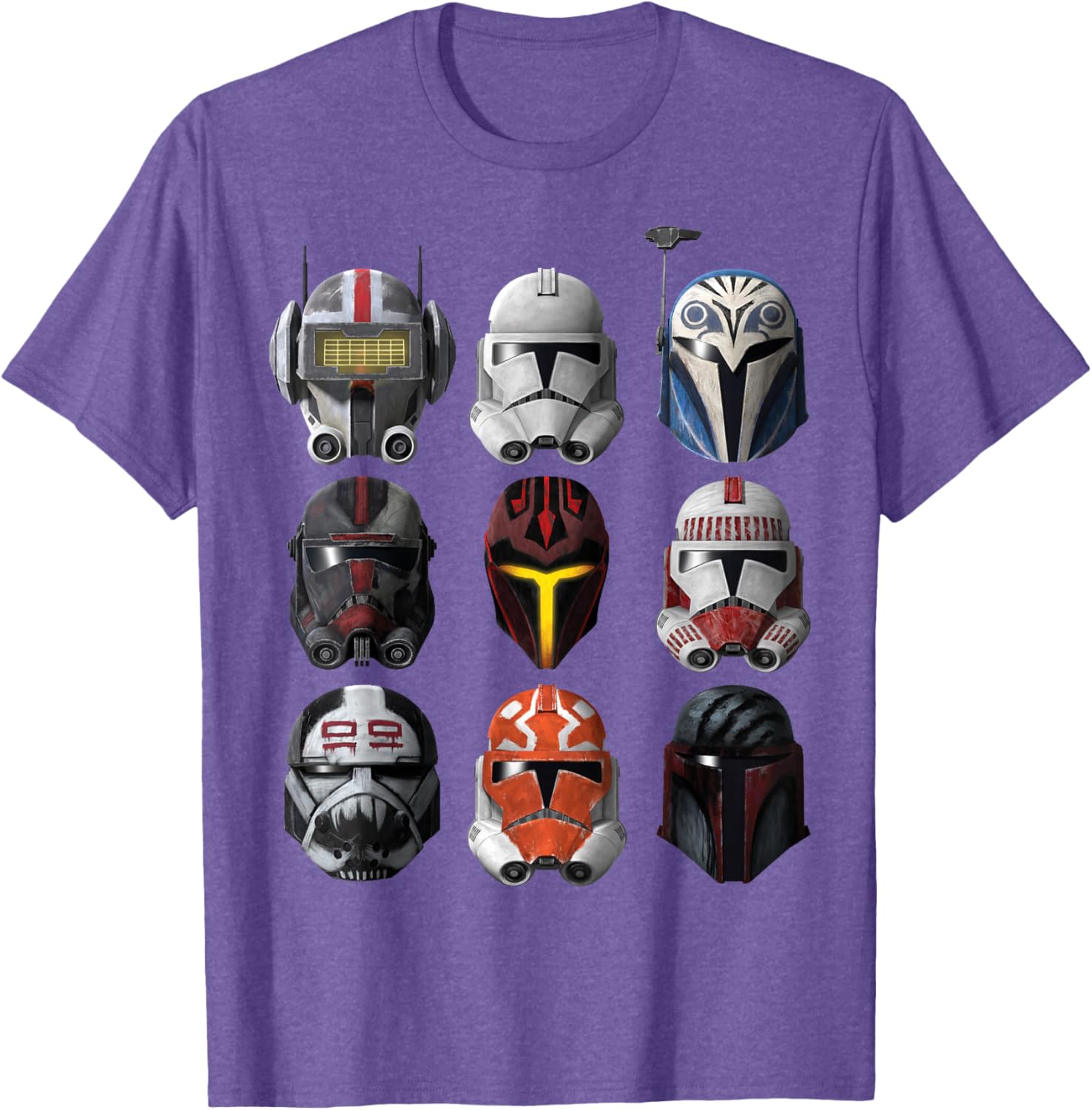Star Wars Clone Wars Helmets T-Shirt for Fans and Collectors - 5