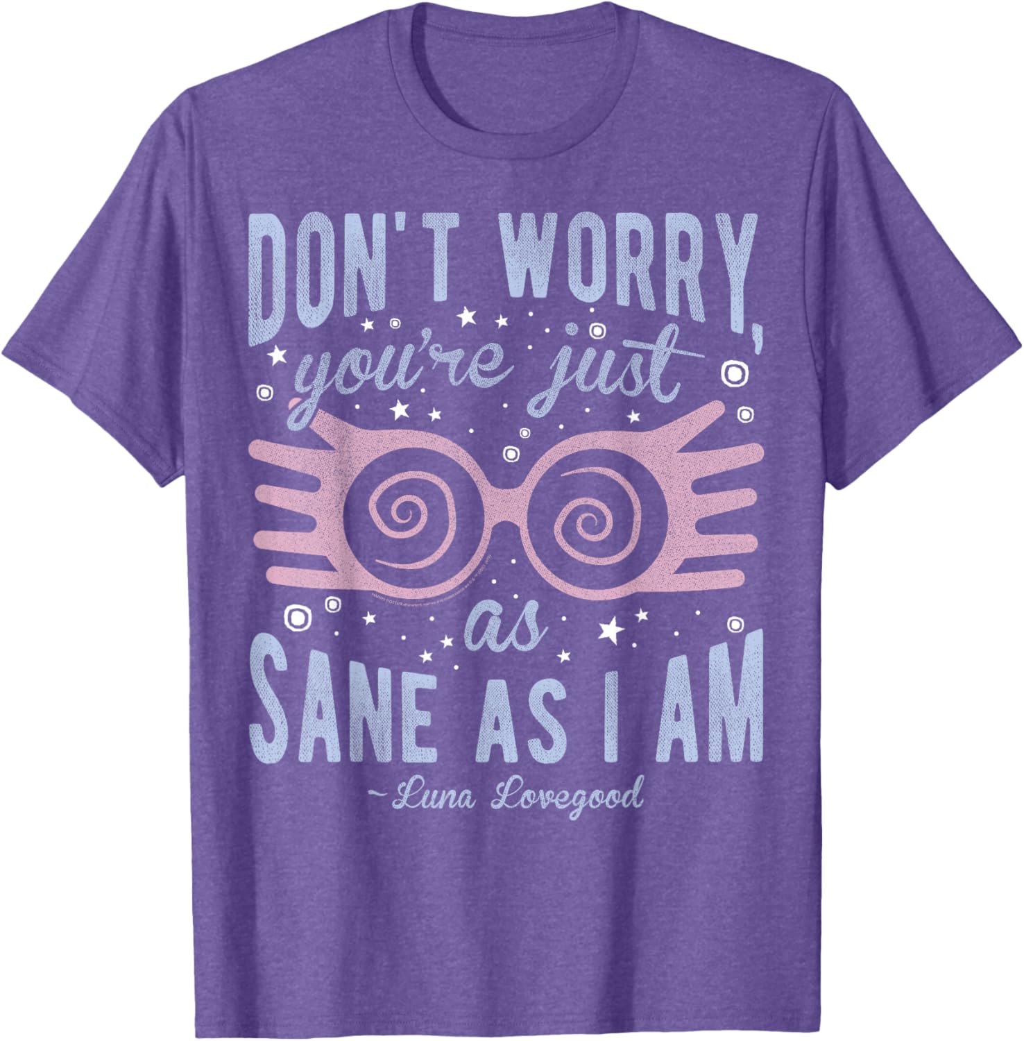Harry Potter Luna Lovegood T-Shirt You're Just As Sane As I Am Black - 8