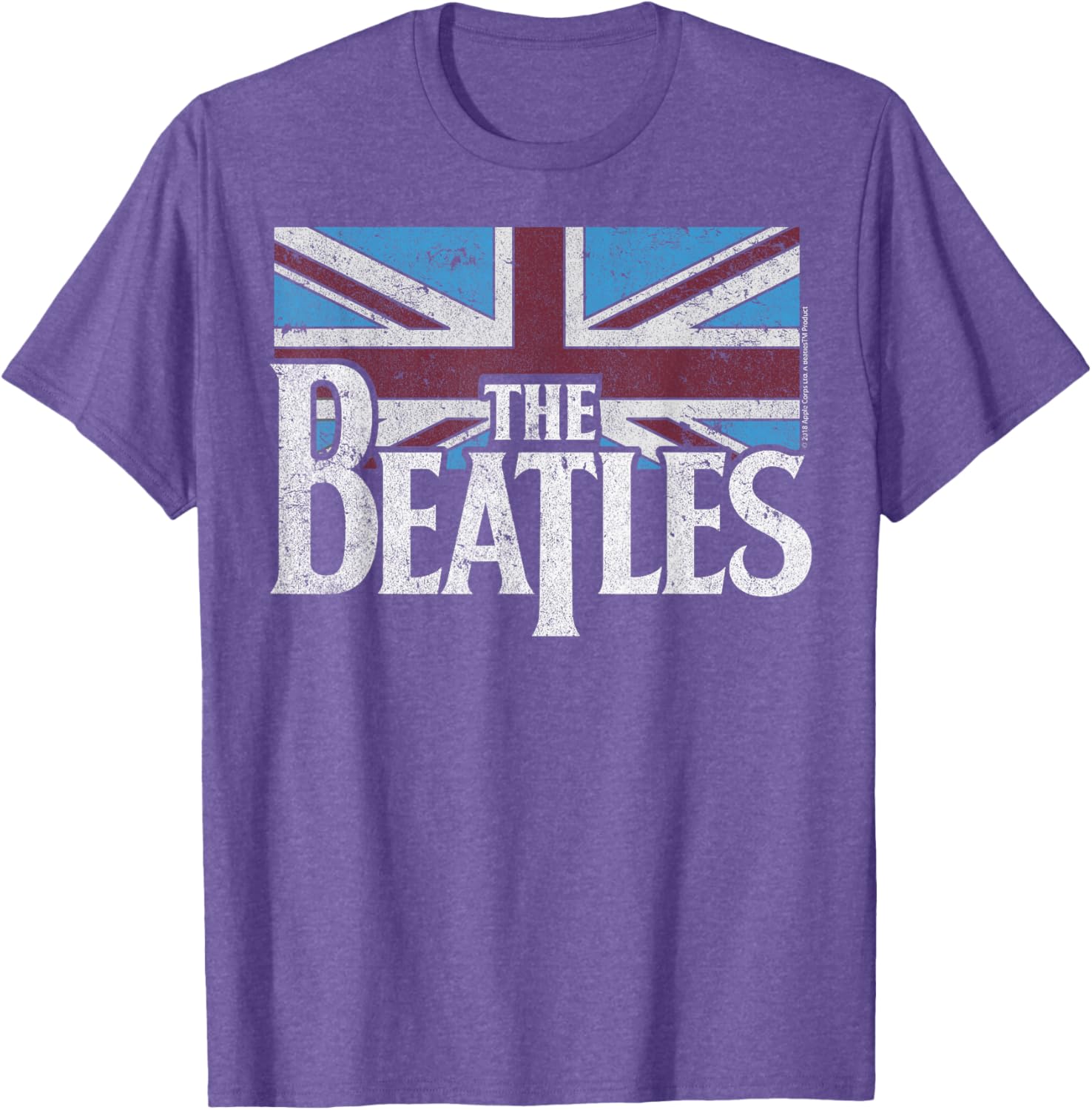 Beatles British Flag Red White Blue Short Sleeve T-Shirt for Fans - 5