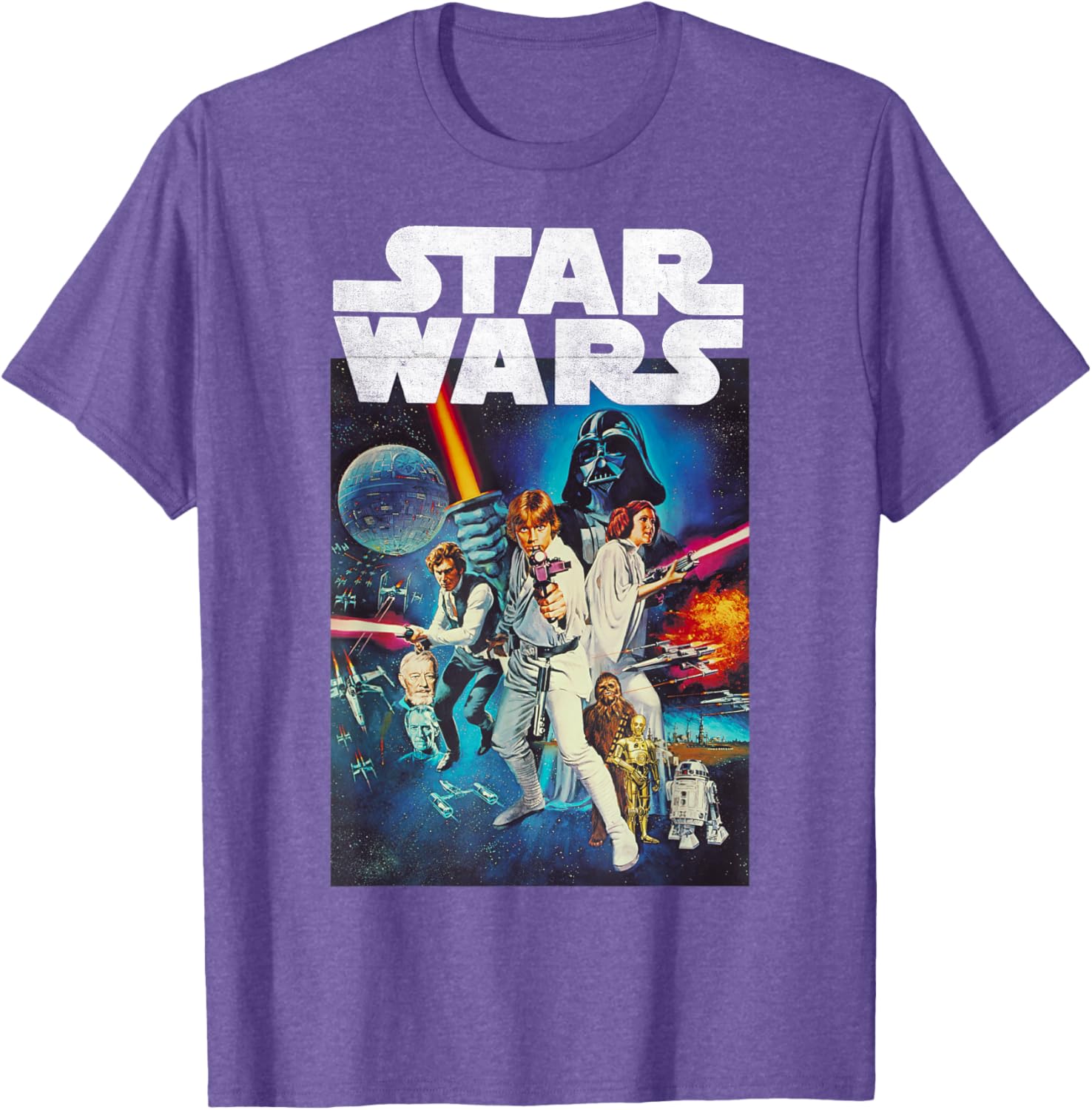 Star Wars Vintage Cast Poster T-Shirt for Disney Fans and Collectors - 12