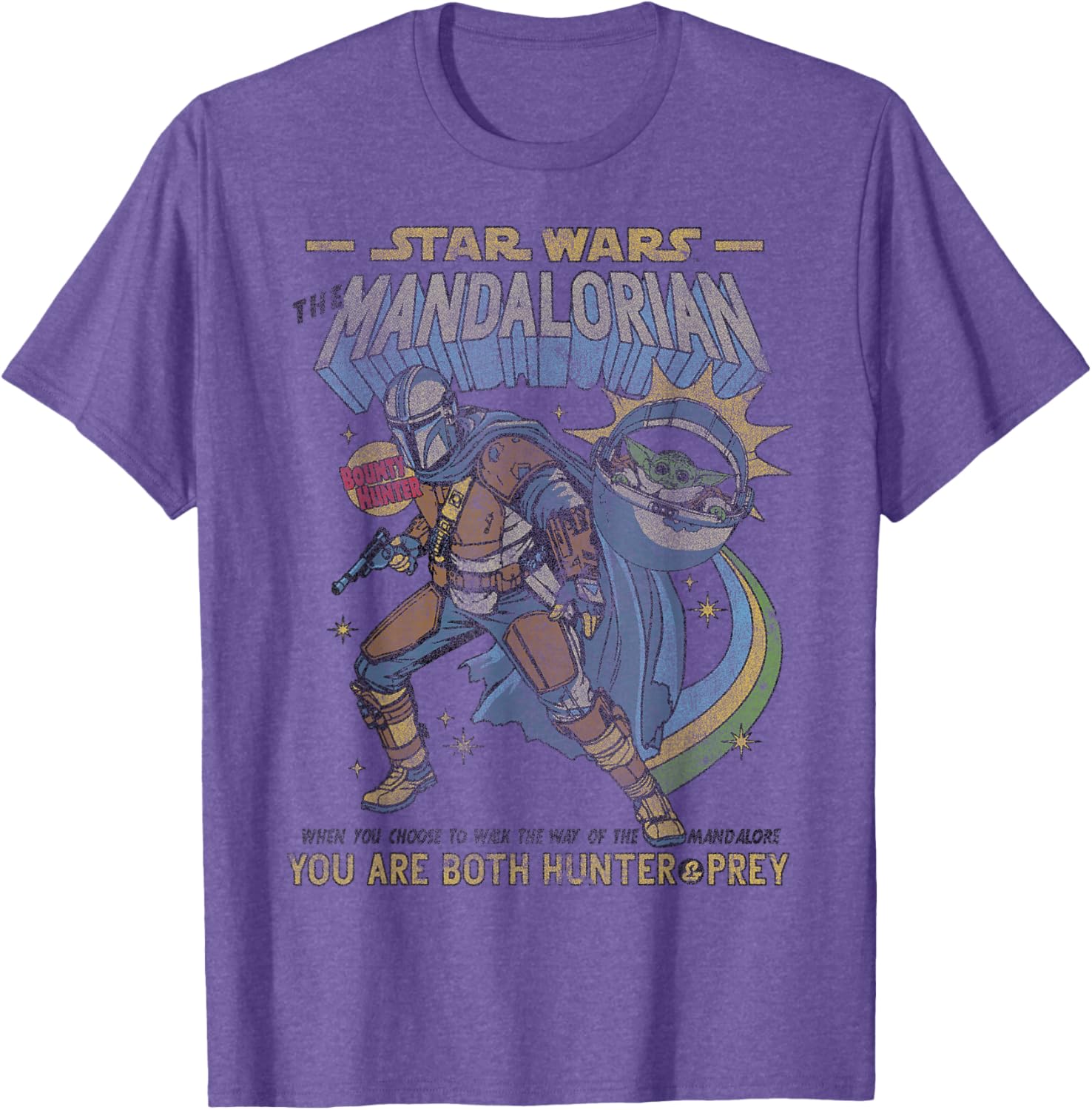Mandalorian Comic Poster T-Shirt for Star Wars Fans - Stylish Tee Design - 5