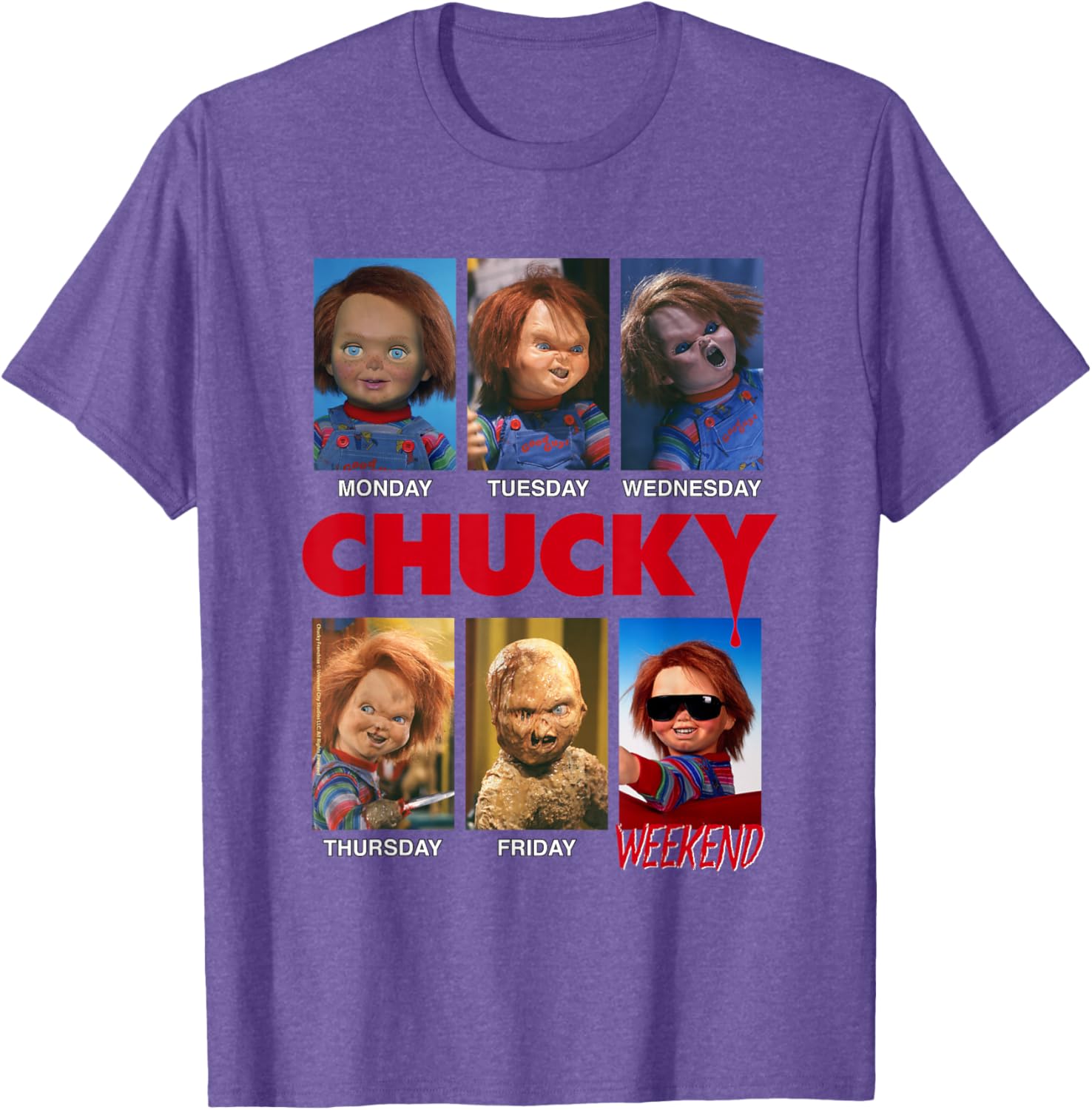 Chucky Days of The Week Moods T-Shirt for Fun Fashion Lovers - 15
