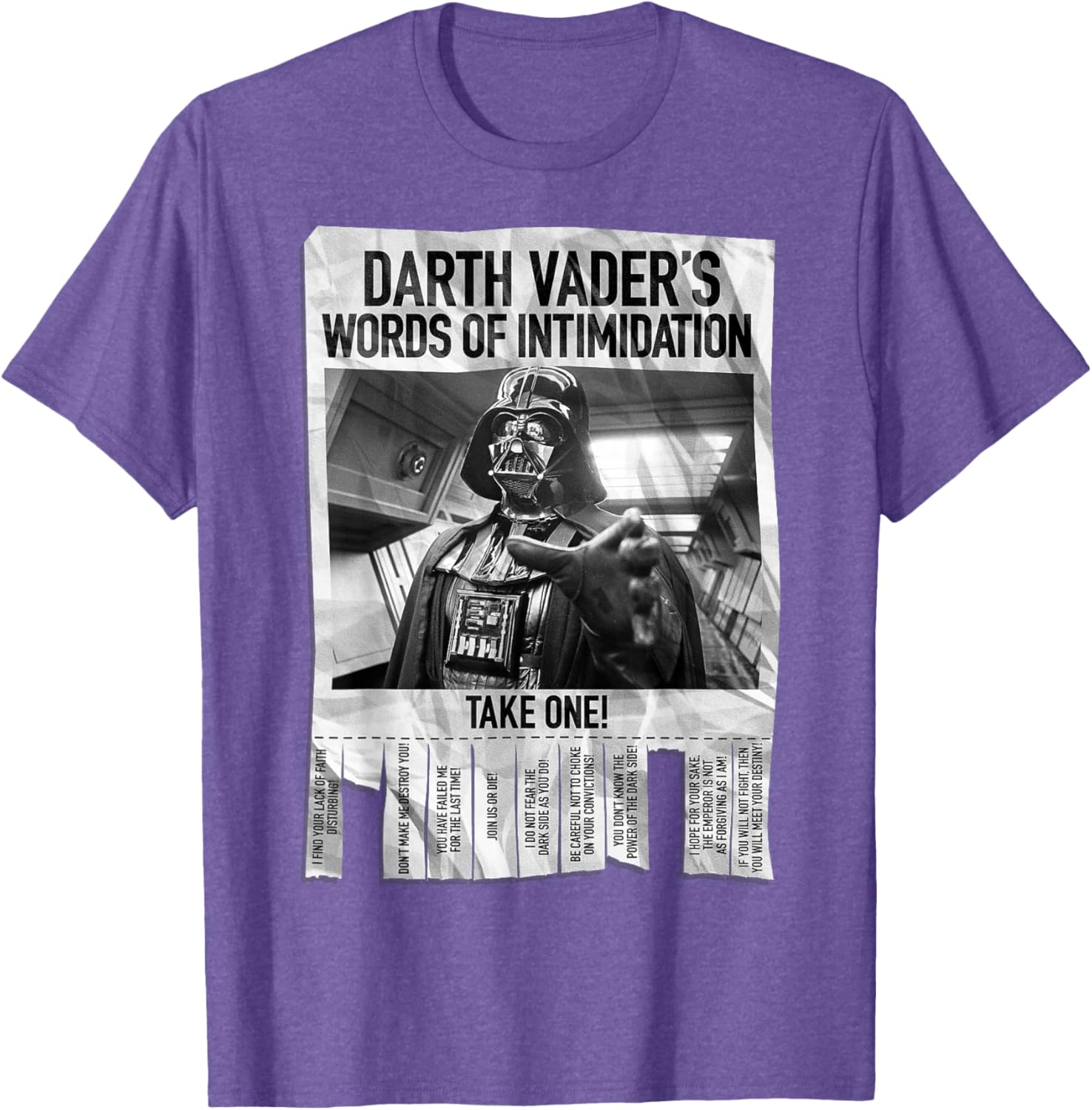 Darth Vader Intimidation Poster T-Shirt for Star Wars Fans - 9