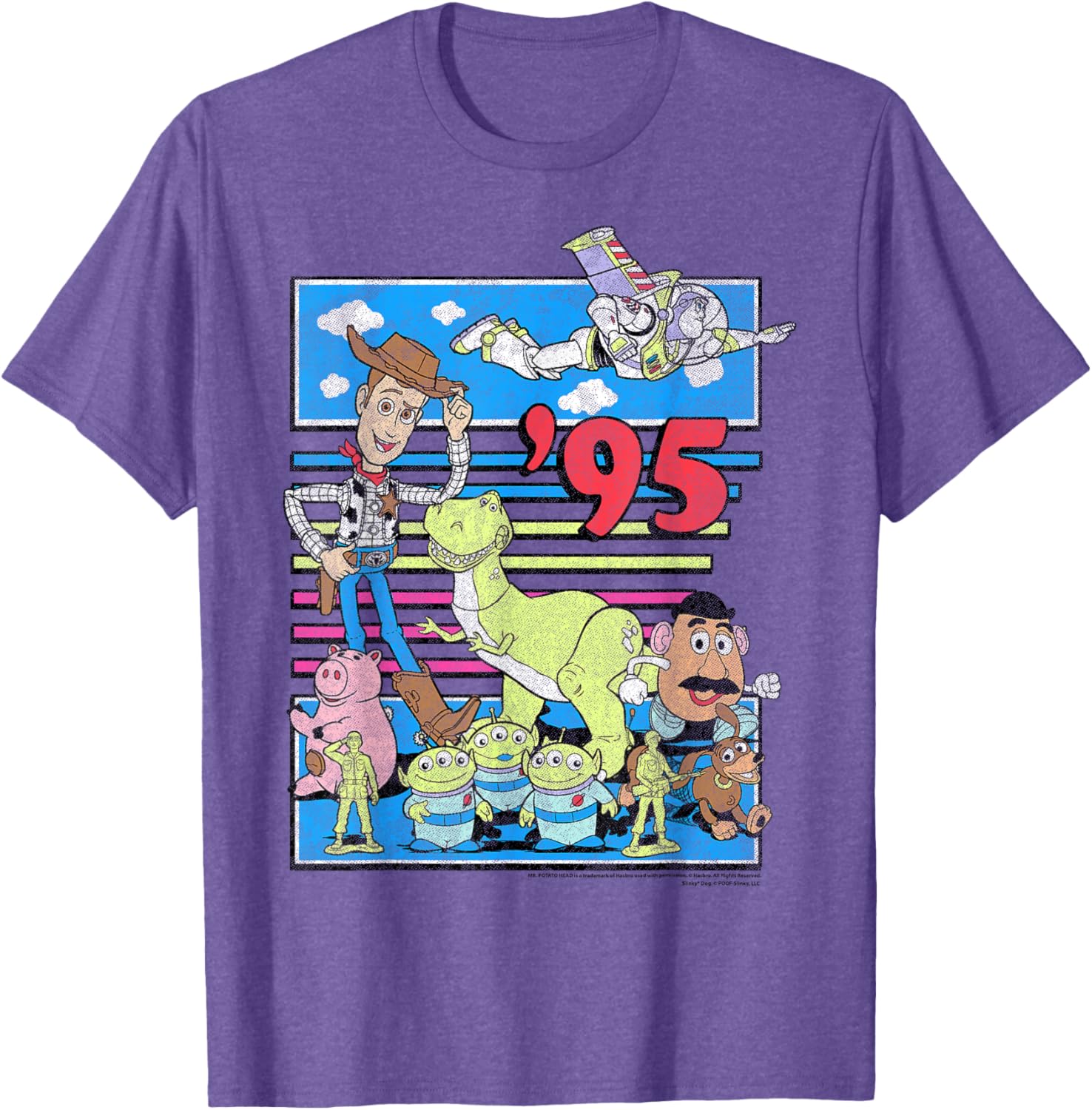 Disney Pixar Toy Story 95 Retro Colorful T-Shirt for Fans and Collectors - 9