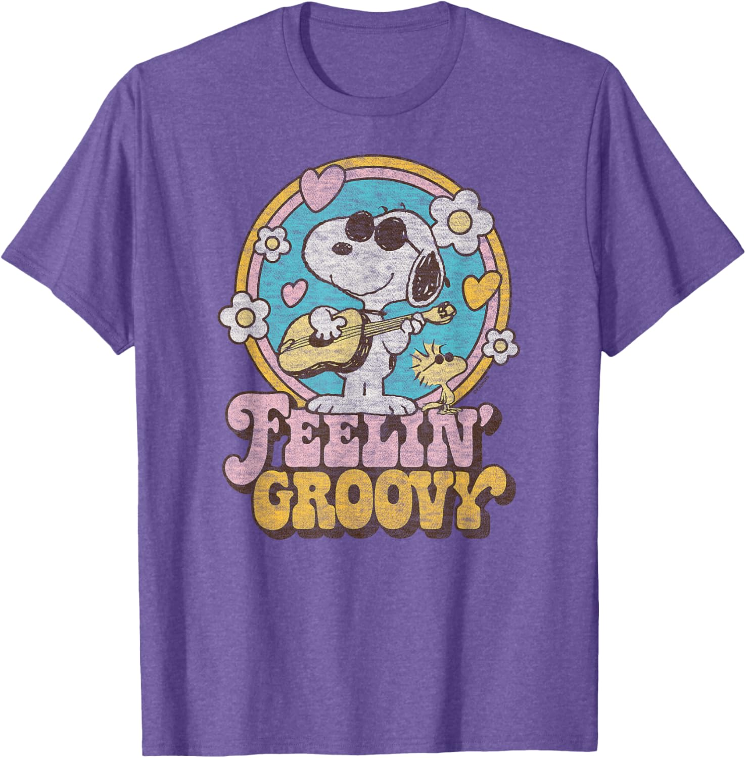 Peanuts Groovy Snoopy and Woodstock T-Shirt for Fun Casual Style - 9