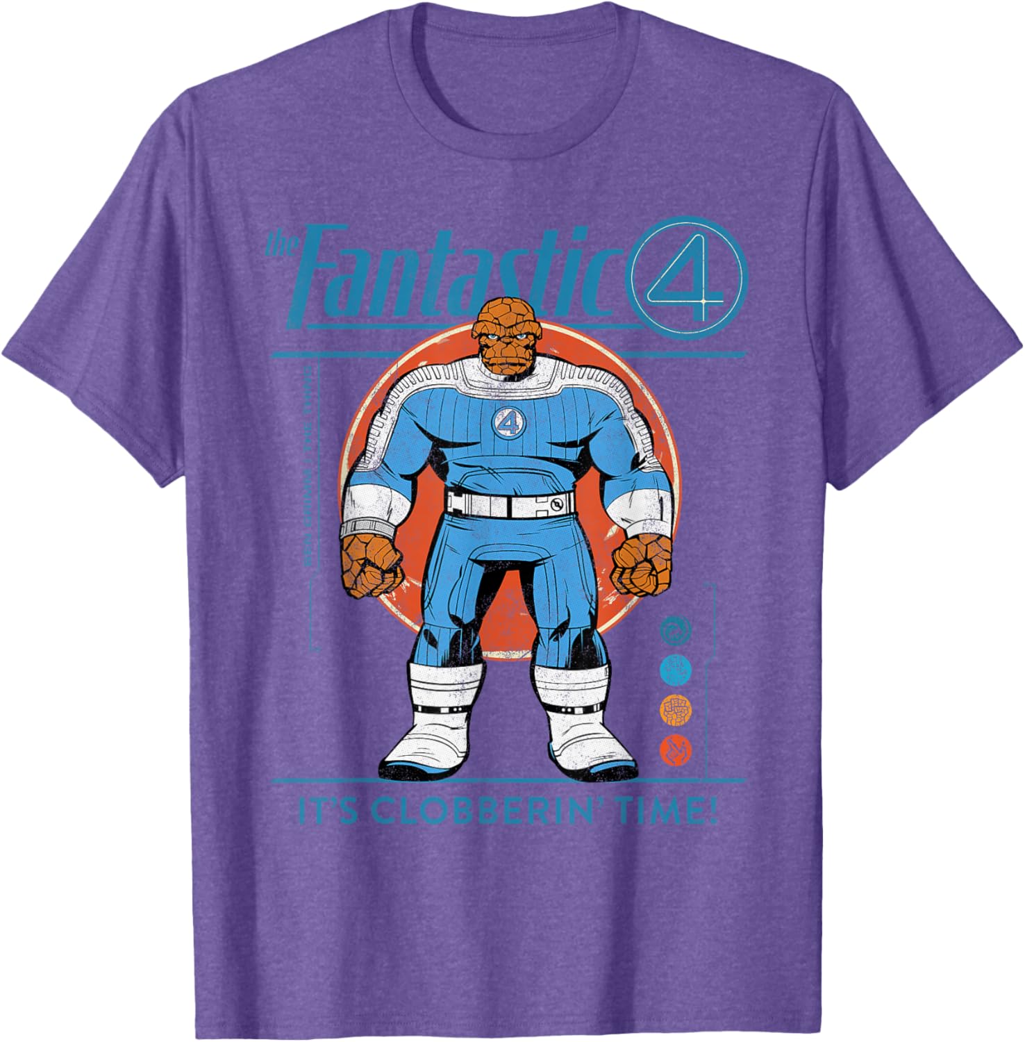 Marvel Fantastic Four The Thing Retro T-Shirt for Fans of Classic Comics - 7
