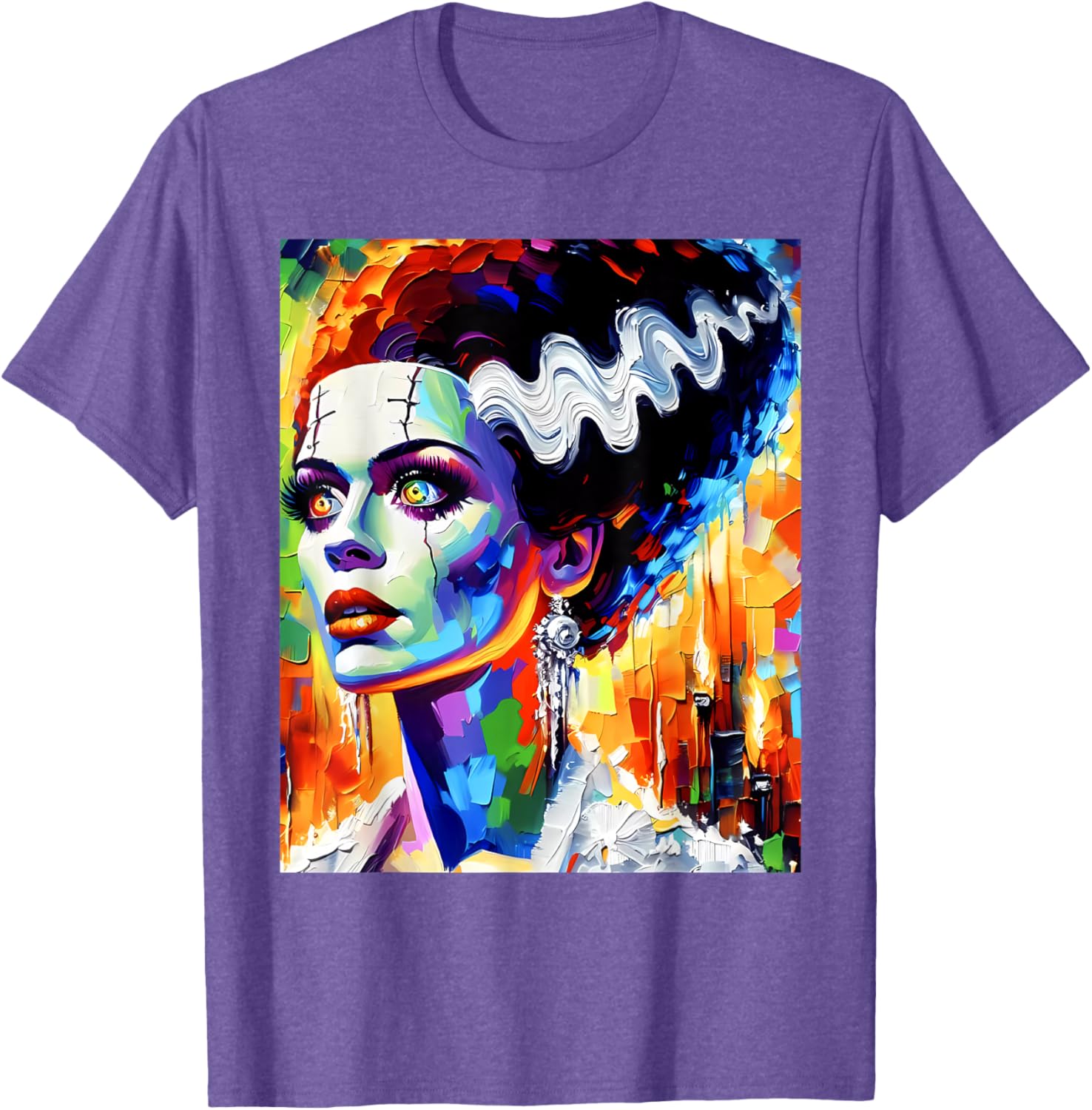 Frankenstein Monster and Bride Matching Couple T-Shirts for Halloween - 8