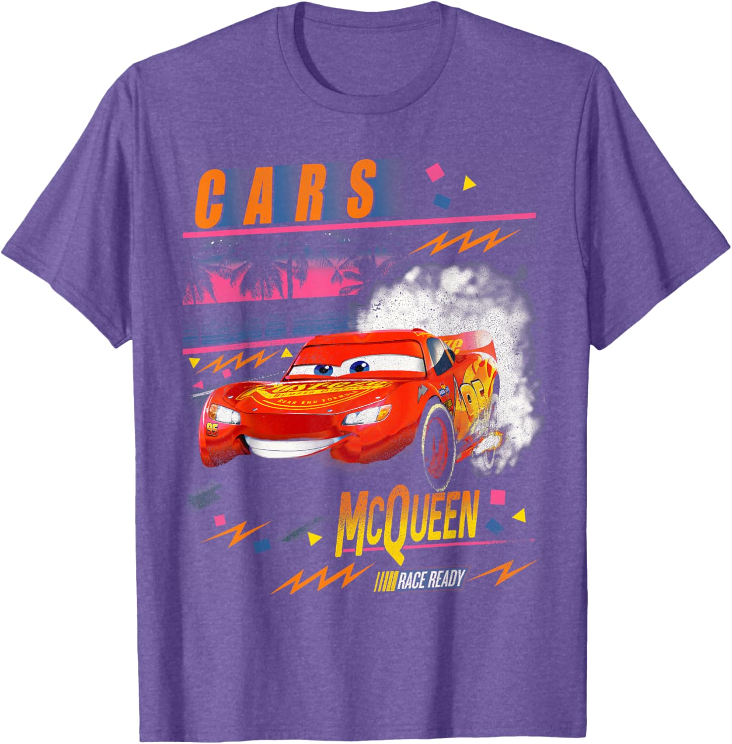 Disney Pixar Cars Lightning McQueen Sunset Palm Tree T-Shirt for Kids - 2