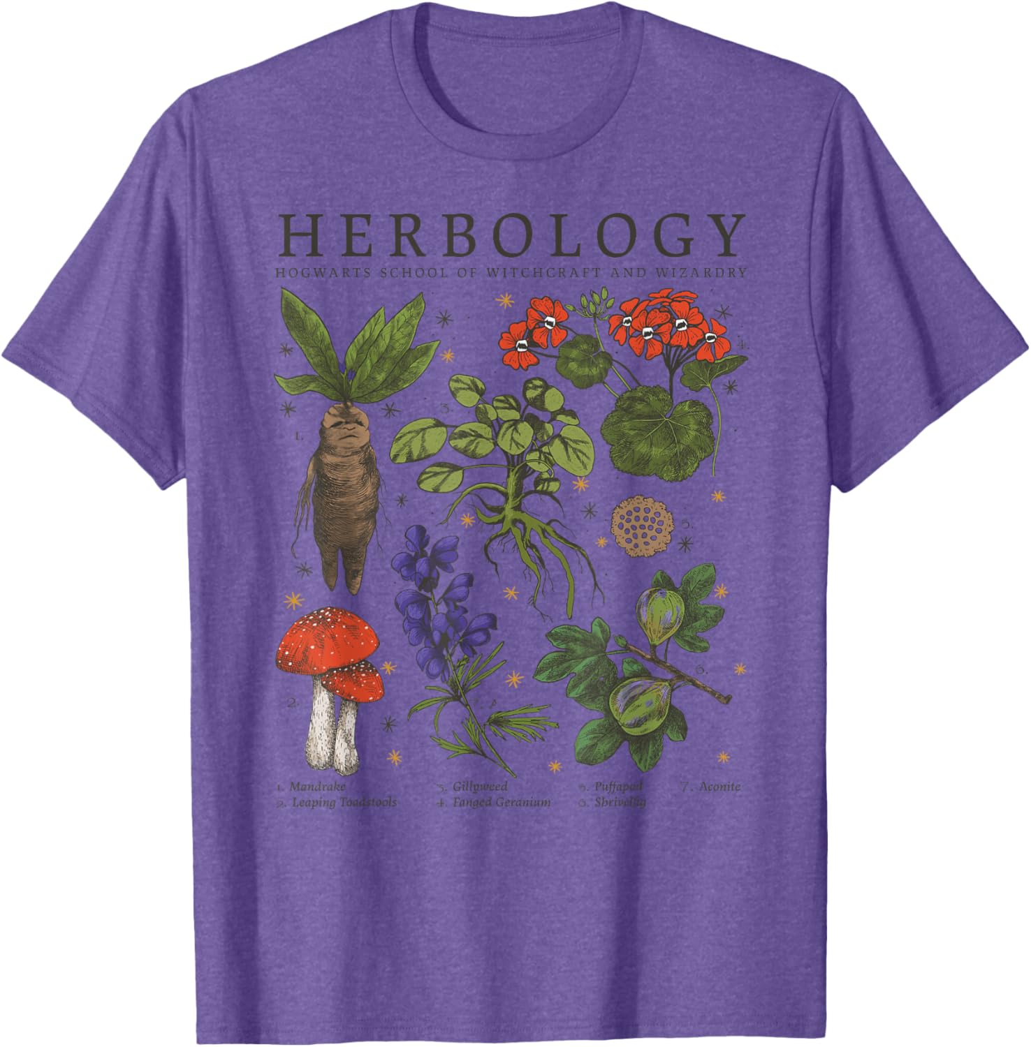 Harry Potter Herbology Vintage Textbook T-Shirt for Plant Lovers - 10