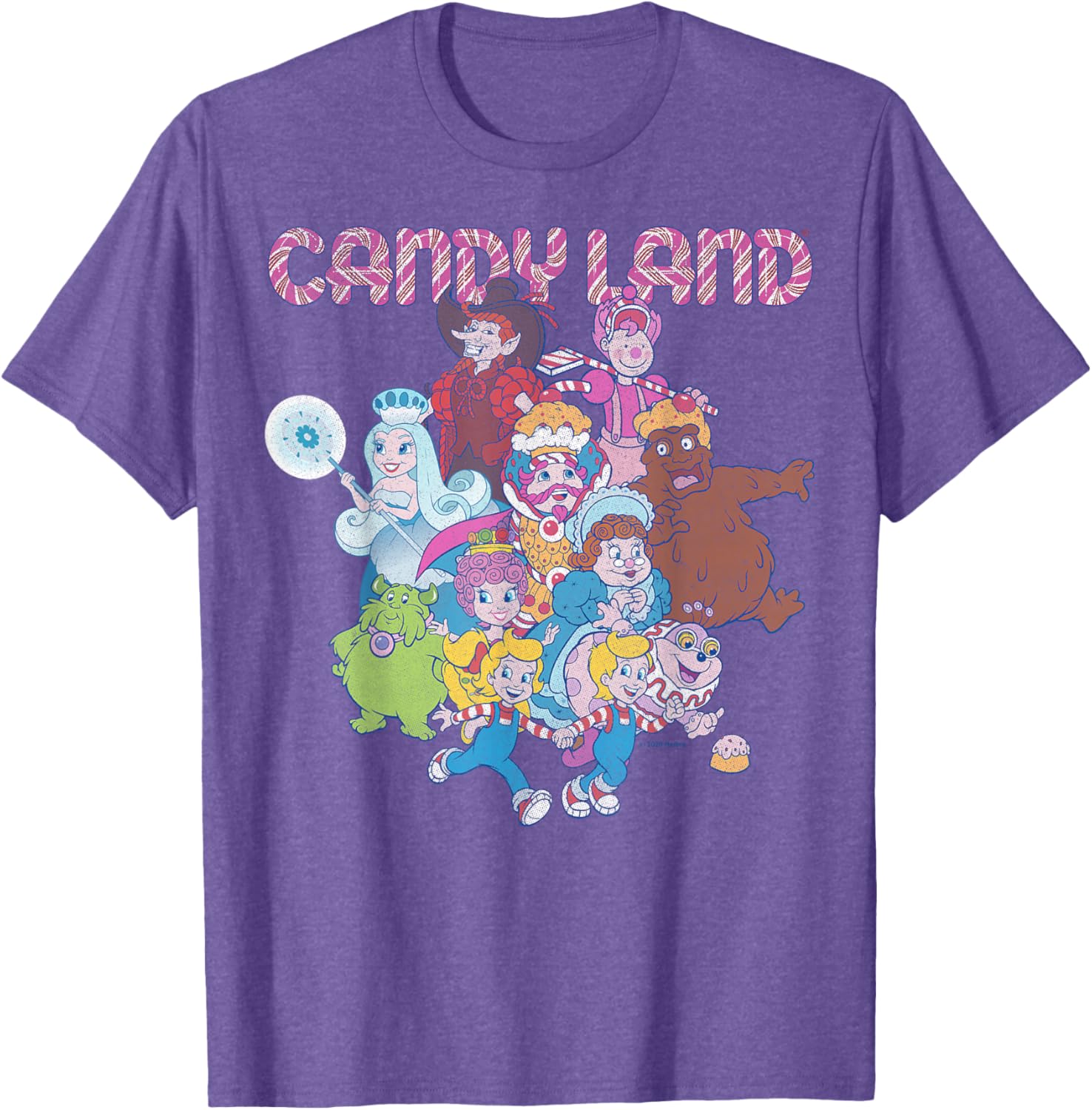 Candy Land Retro Game Characters Group Shot Logo T-Shirt for Fun Lovers - 3