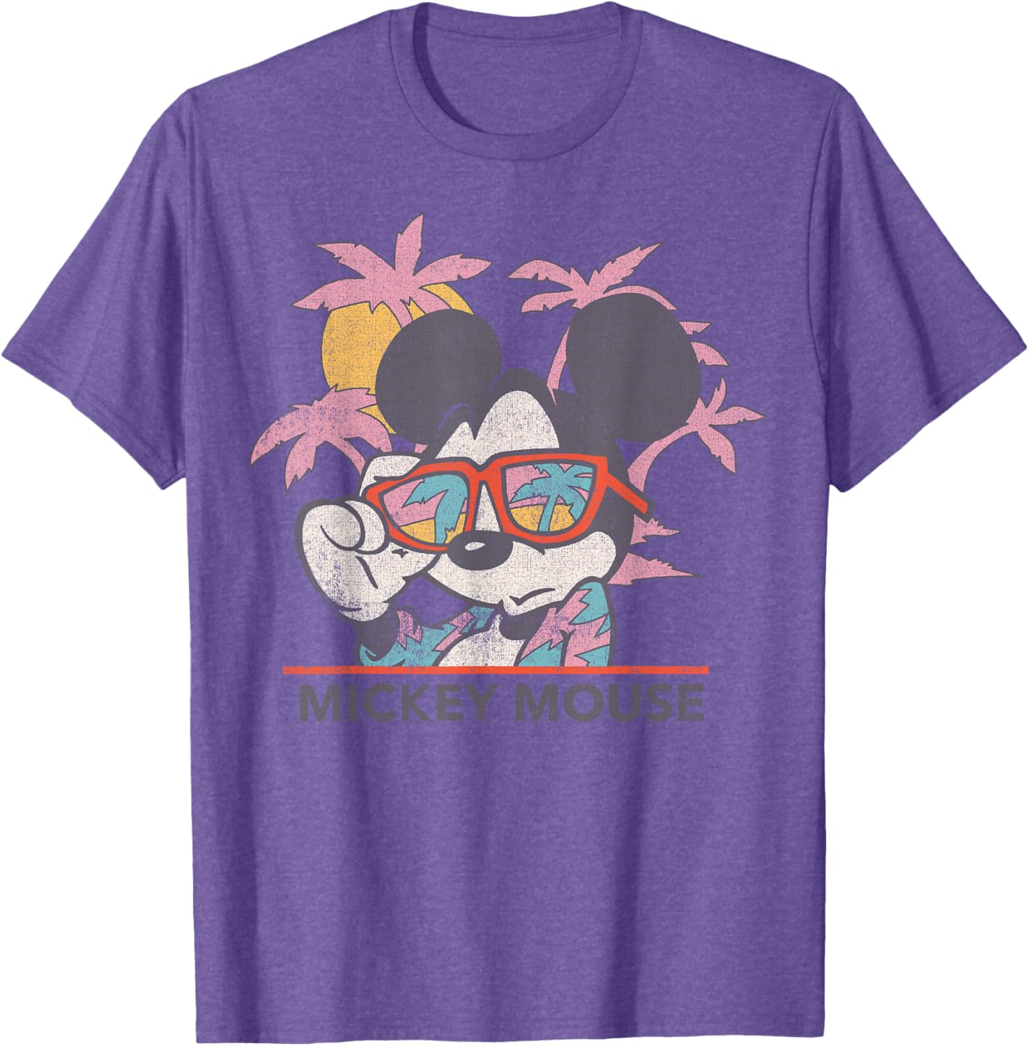 Disney Mickey Mouse Tropical Portrait T-Shirt for Fun Summer Style - 13