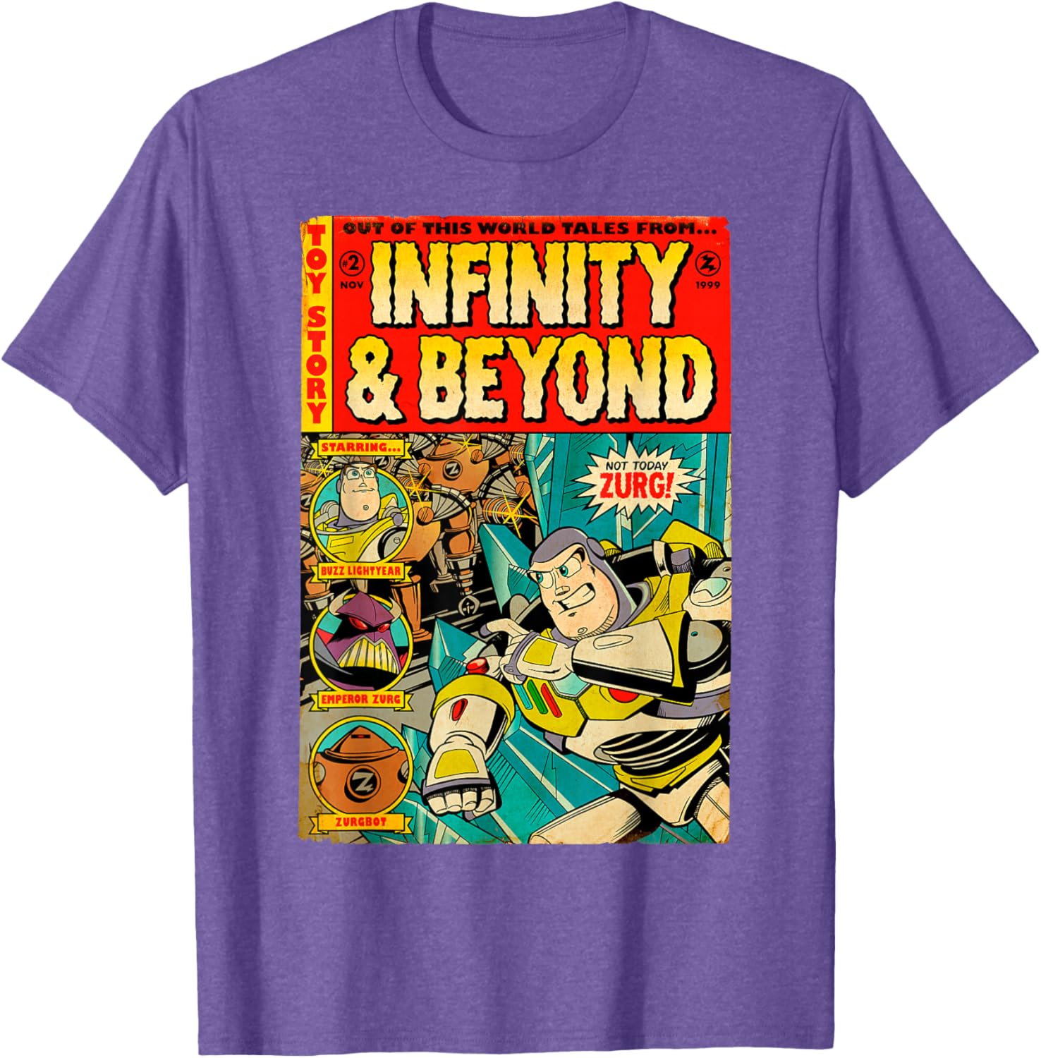 Disney Pixar Toy Story Buzz Lightyear Retro Comic Book T-Shirt for Fans - 5